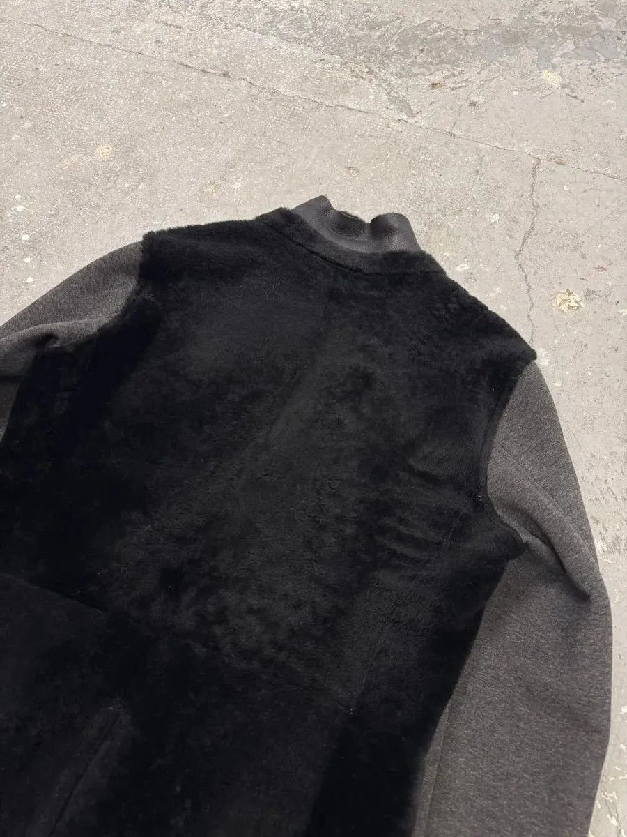 Emporio Armani FW2013 Emporio Armani Black Sherling Wool Sleeves Jacket Size US L / EU 52-54 / 3 - 5 Thumbnail