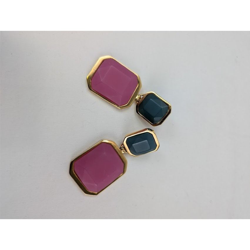 Saint Laurent Paris o1rshd1 Size: OS / Octagon Earring in Metal and Resin Multi Size ONE SIZE - 10 Thumbnail