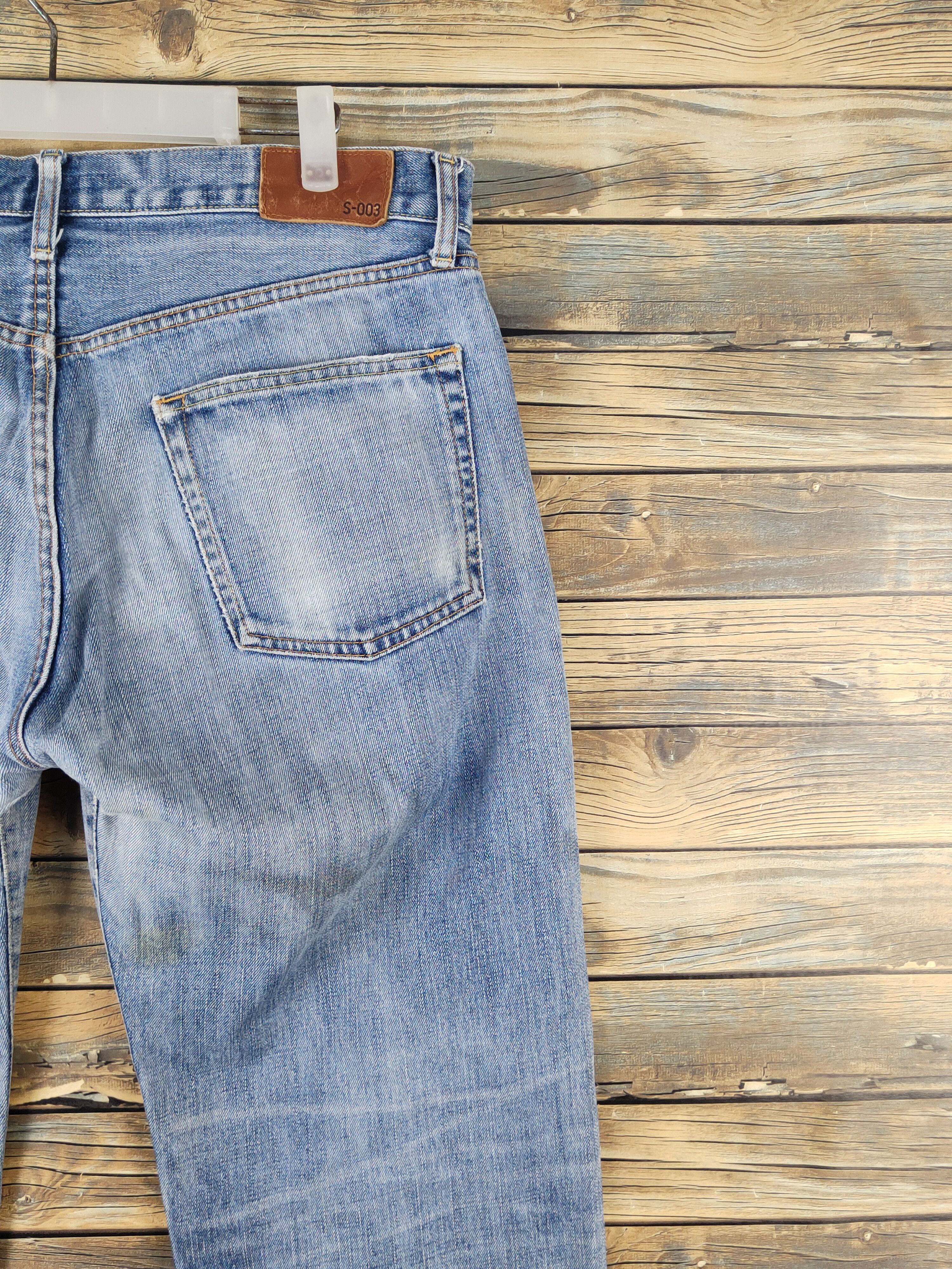 Japanese Brand Uniqlo vintage japan Blue Distressed Ripped denim #W1380 Size US 35 - 12 Thumbnail