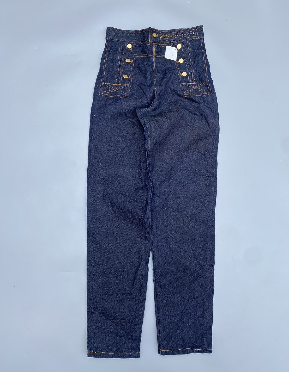 Jean Paul Gaultier S/S 1993 Rare Junior Gaultier- Tri-Closure Andro Jeans Size US 30 / EU 46 - 7 Thumbnail