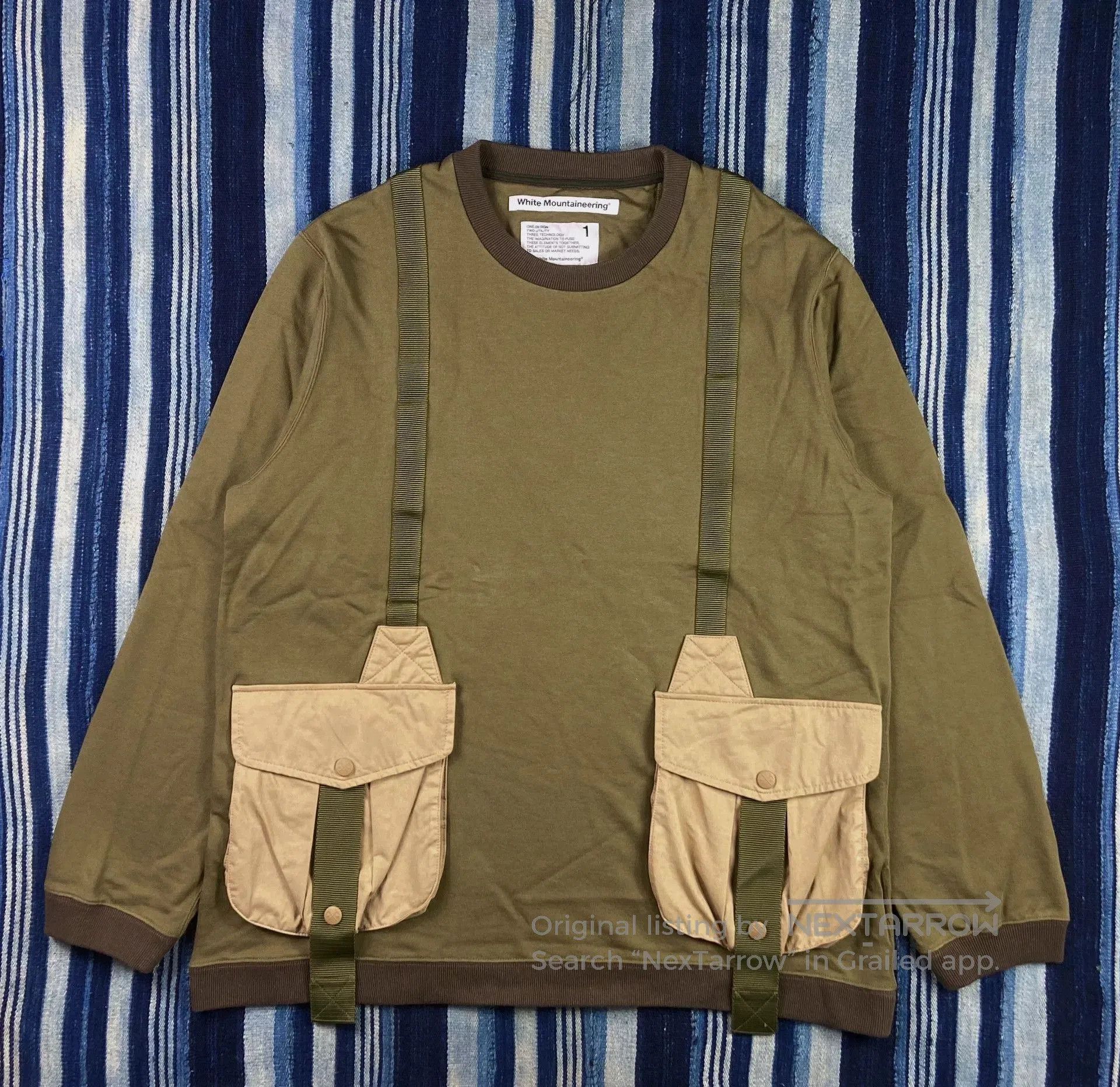 White Mountaineering white mountaineering hunting pocket sweatshirt. Size US L / EU 52-54 / 3 - 4 Thumbnail