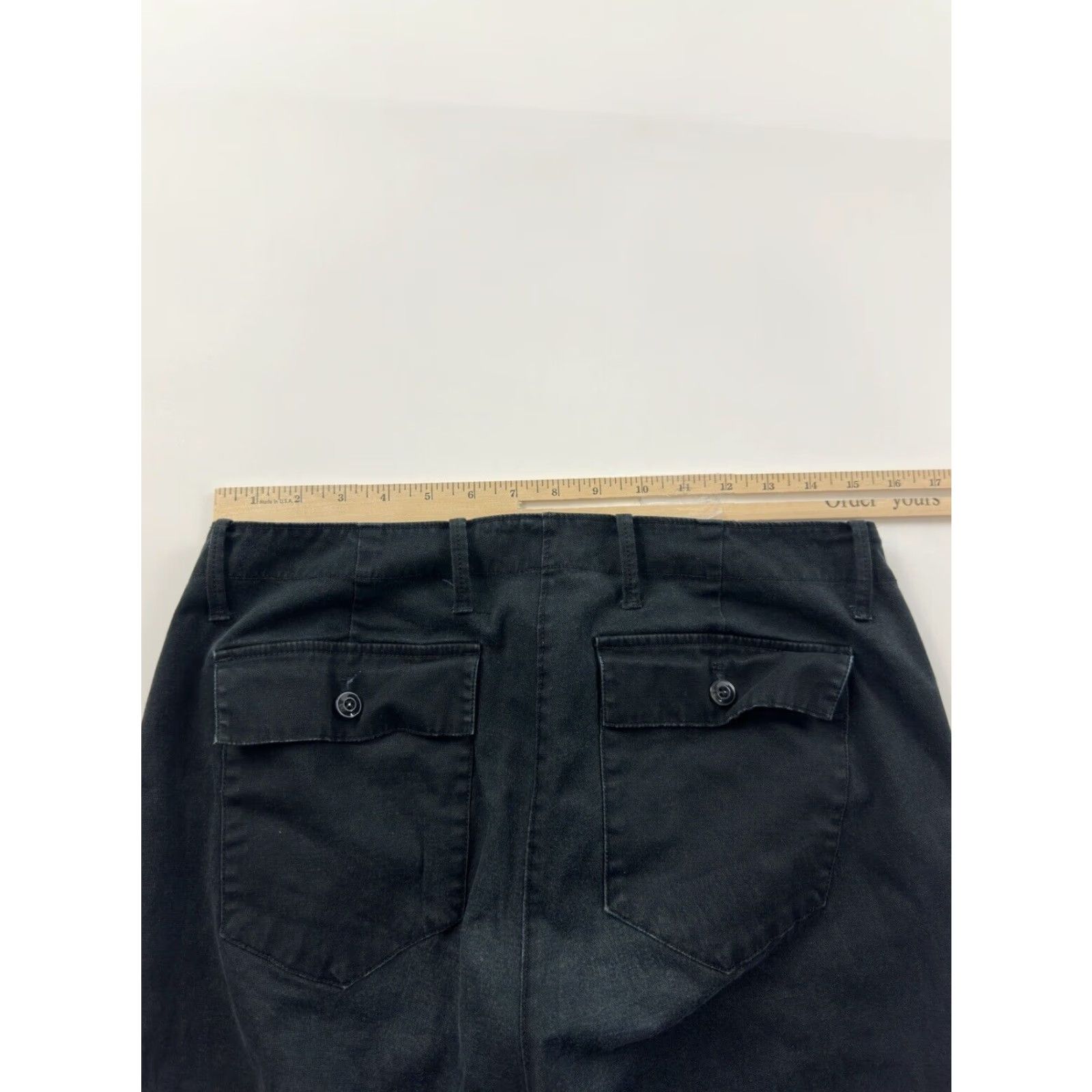 Vintage LL Bean Pants Women’s 12 Black Flap Pockets Signature Size 34" / US 12 / IT 48 - 6 Thumbnail