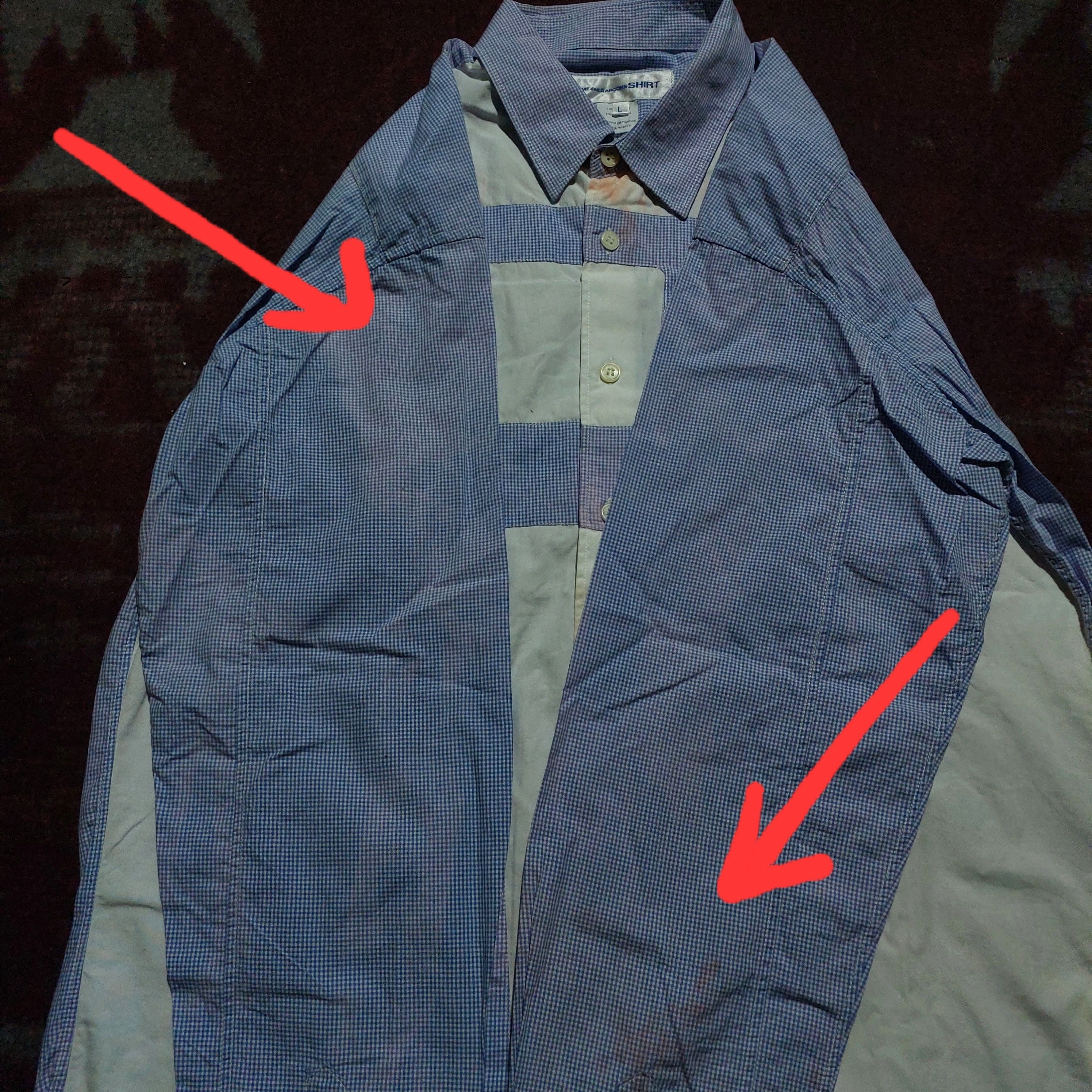 Comme des Garcons SHIRT 00's CDG SHIRT Patchwork Gingham Check Button Up Shirt Size US L / EU 52-54 / 3 - 9 Thumbnail