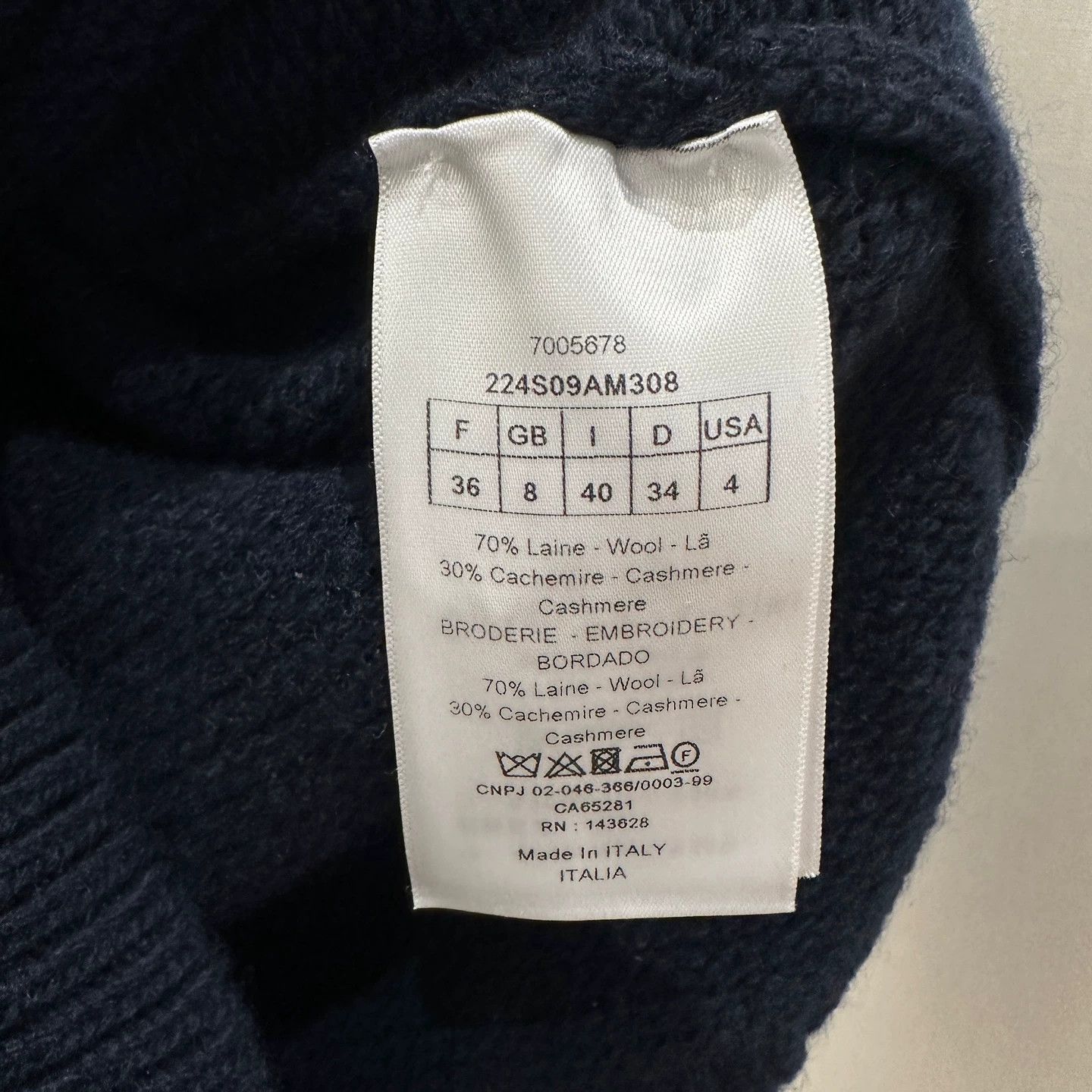 Christian Dior Monsieur Dior mar586 Star Motif Knit Short Sleeve Wool 36 Size XS / US 0-2 / IT 36-38 - 4 Thumbnail