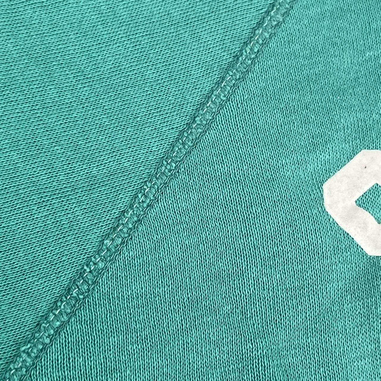 1980's JCPenney Raglan Felt Printed Crewneck Snooker Teal