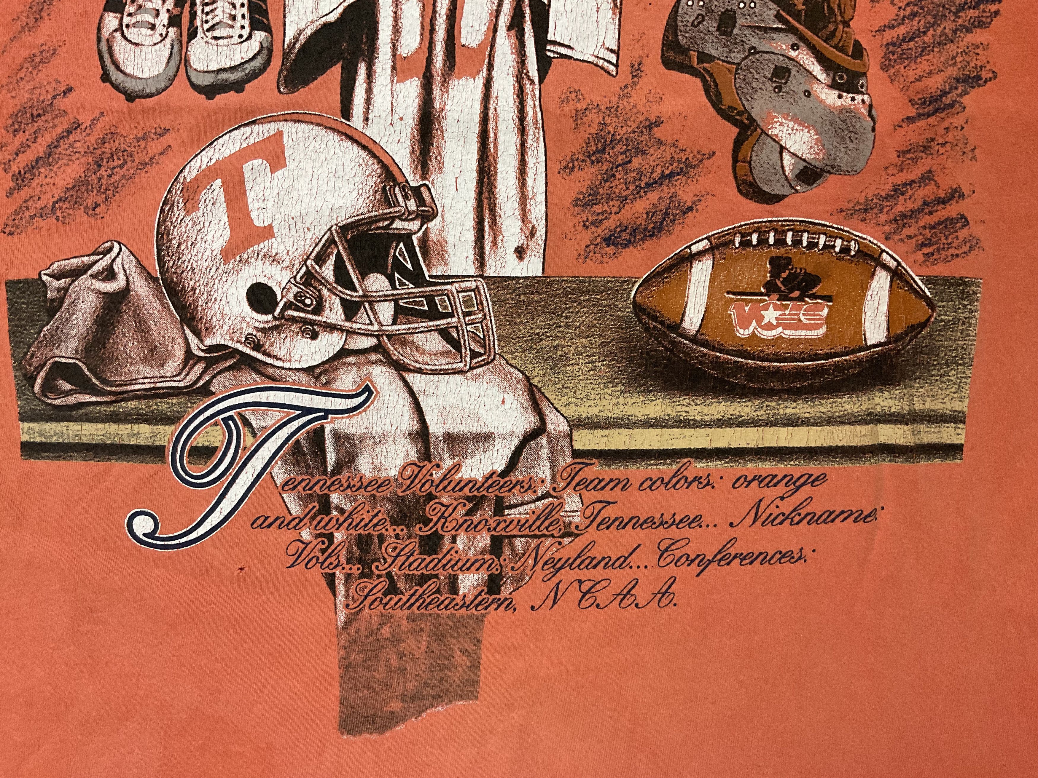 NCAA Vintage 90s Tennessee Volunteers football Vols T-Shirt Size US L / EU 52-54 / 3 - 4 Thumbnail