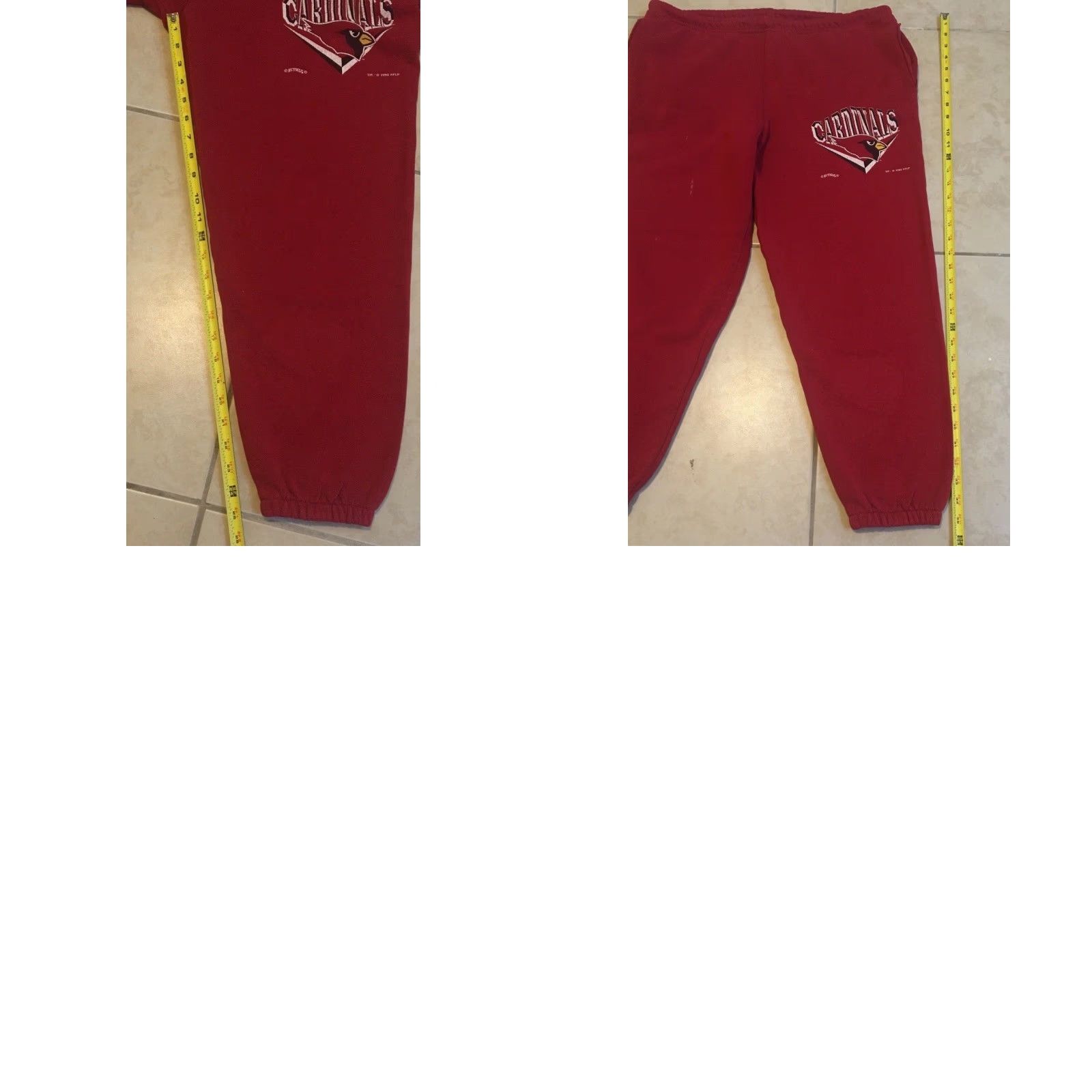 Vintage VINTAGE Arizona Cardinals Sweatpants L Red NFL 90s Grunge School Activewear Pants Mens Size US 33 - 9 Thumbnail