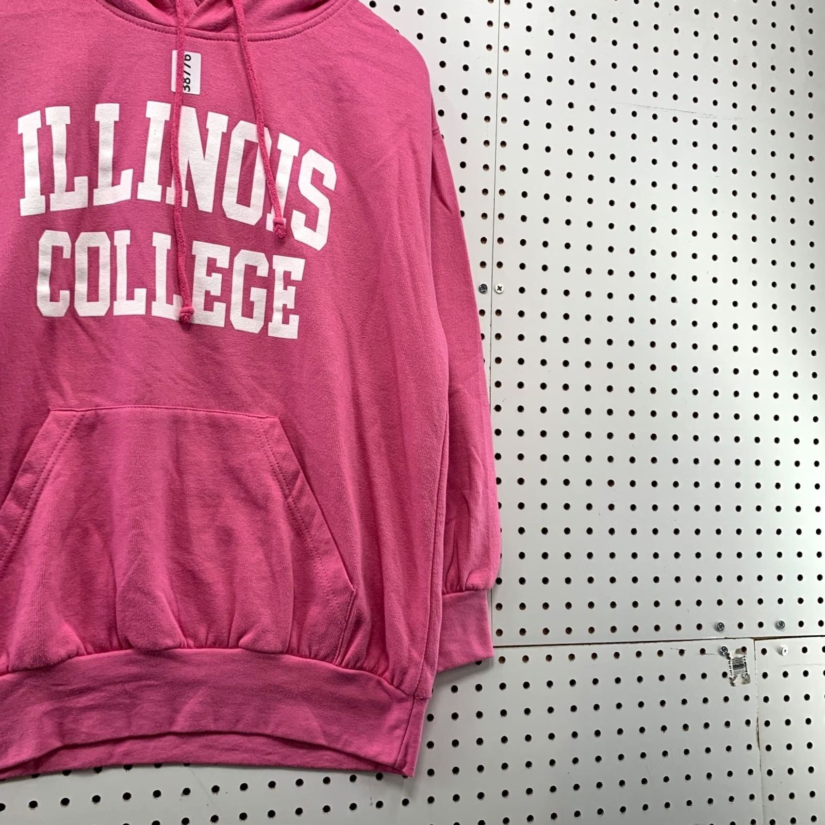 Pinko VINTAGE Illinois College Hoodie Sweatshirt Womens XL Pink Hooded Pullover Size XL / US 12-14 / IT 48-50 - 4 Thumbnail