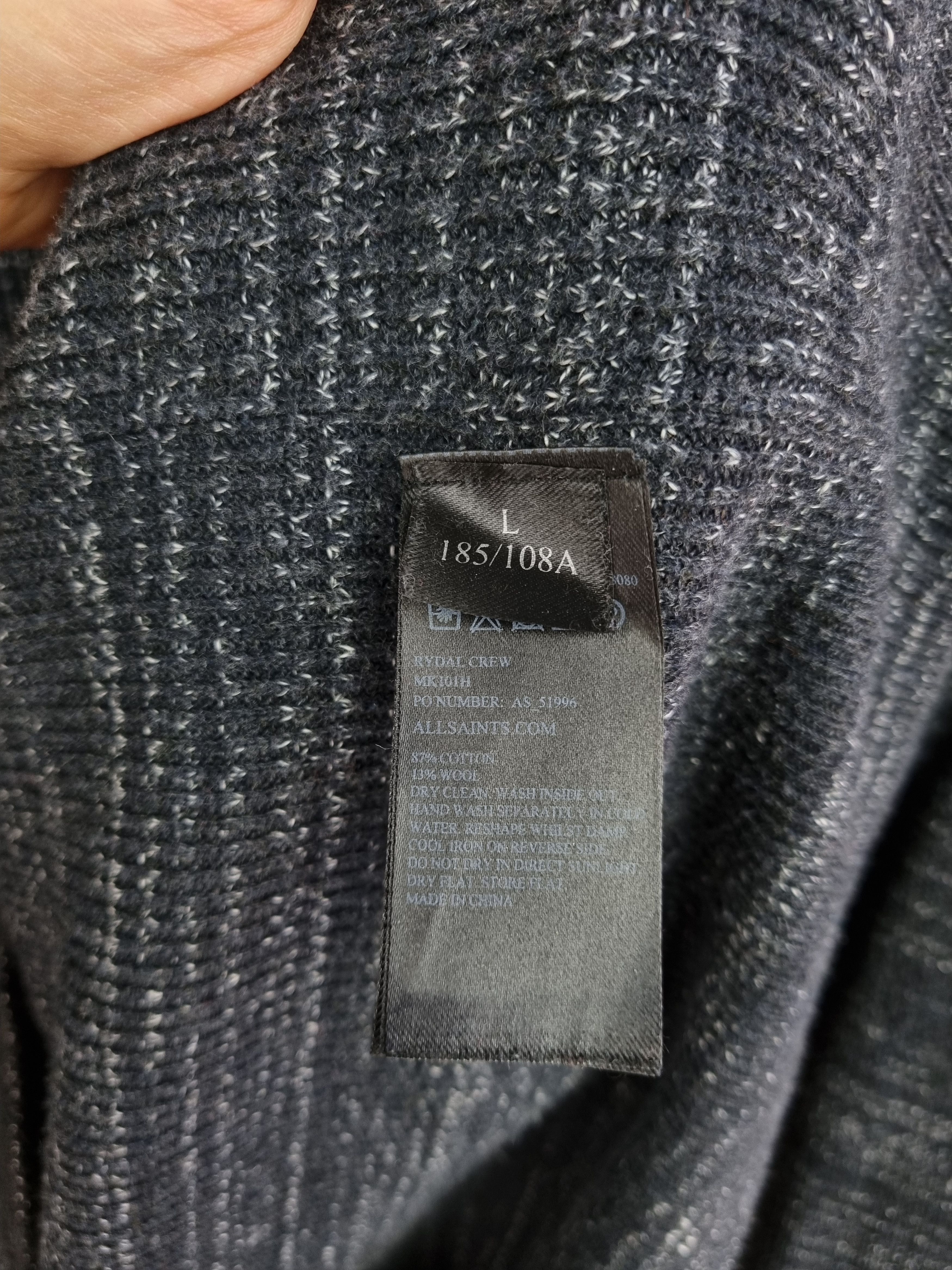 Allsaints Allsaints Rydal Crew Ridge Jumper Light Striped Knit Sweater Size US L / EU 52-54 / 3 - 12 Thumbnail