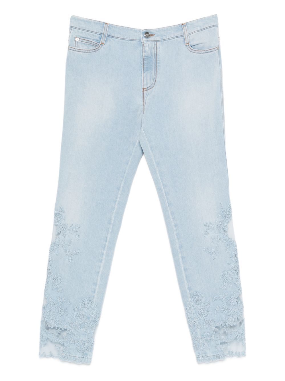Ermanno Scervino EMBROIDERED DENIM JEANS Size 27" / US 4 / IT 40 - 1 Thumbnail