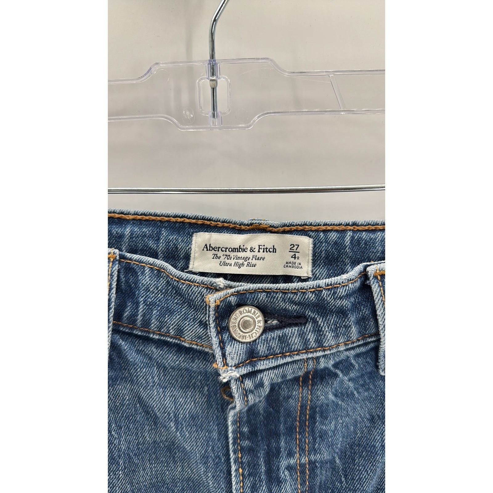 Abercrombie & Fitch Abercrombie & Fitch The 70s Vintage Flare Ultra High Rise Size 27" / US 4 / IT 40 - 4 Thumbnail