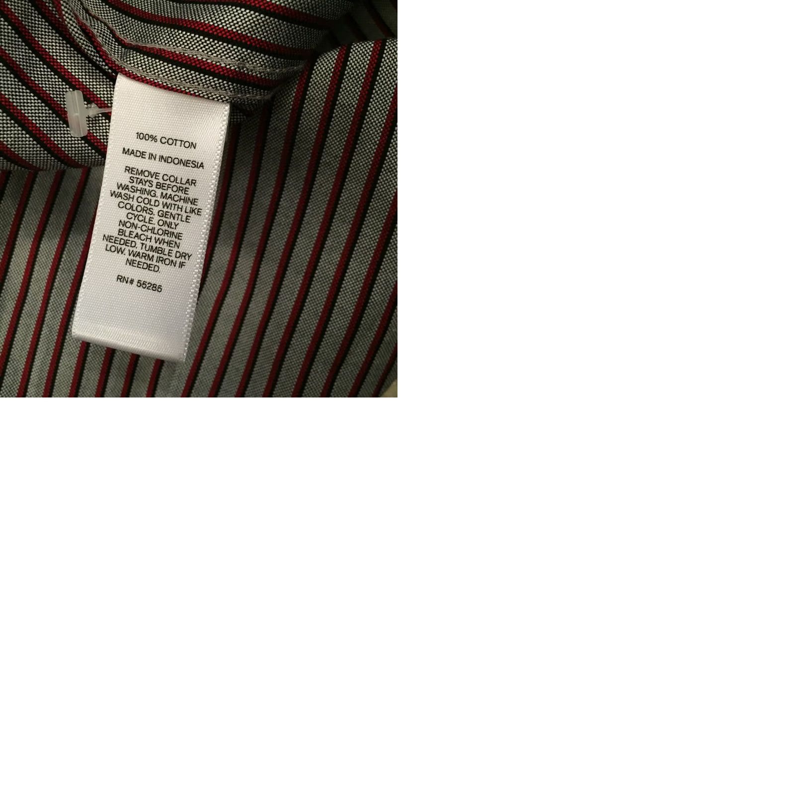 Express Express Shirt Mens Medium Gray Red Striped Long Sleeve Button Up Fitted Size US M / EU 48-50 / 2 - 9 Thumbnail