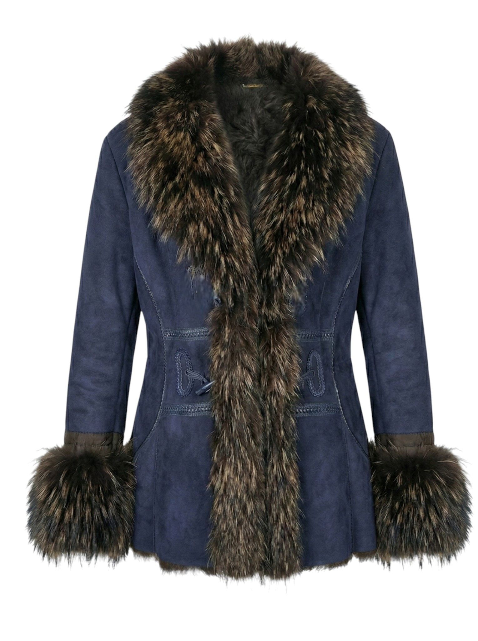 Roberto Cavalli SHEARLING LEATHER HEAVY COAT Size L / US 10 / IT 46 - 1 Thumbnail