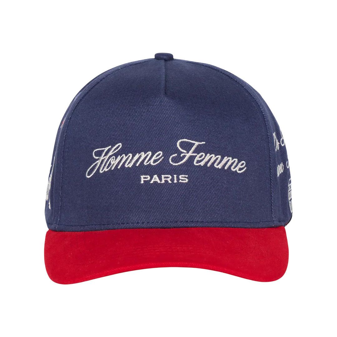 Homme + Femme La Homme Femme Paris Prestige Navy Red Hat Size ONE SIZE - 1 Thumbnail