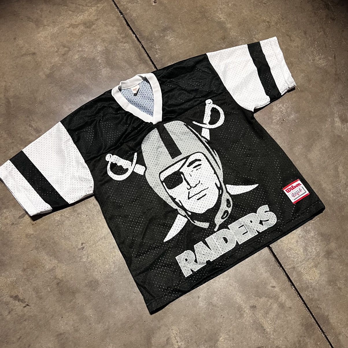 Wilson Vintage 80s Oakland Raiders Mesh Football Jersey Wilson USA Size US M / EU 48-50 / 2 - 2 Thumbnail