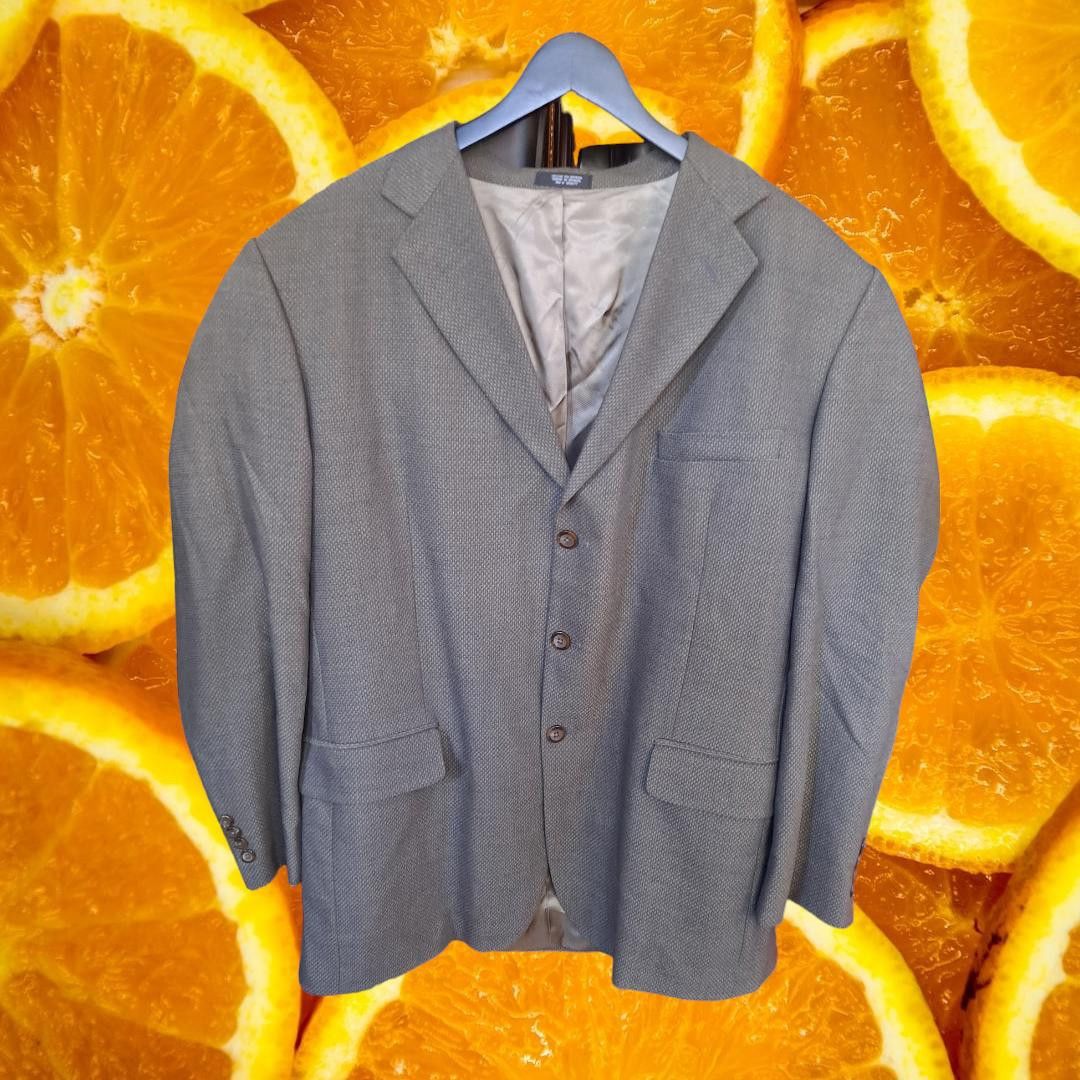 Stafford Stafford 100% Wool Tan and Blue 3 Button Blazer Size 44L Size 44L - 1 Thumbnail