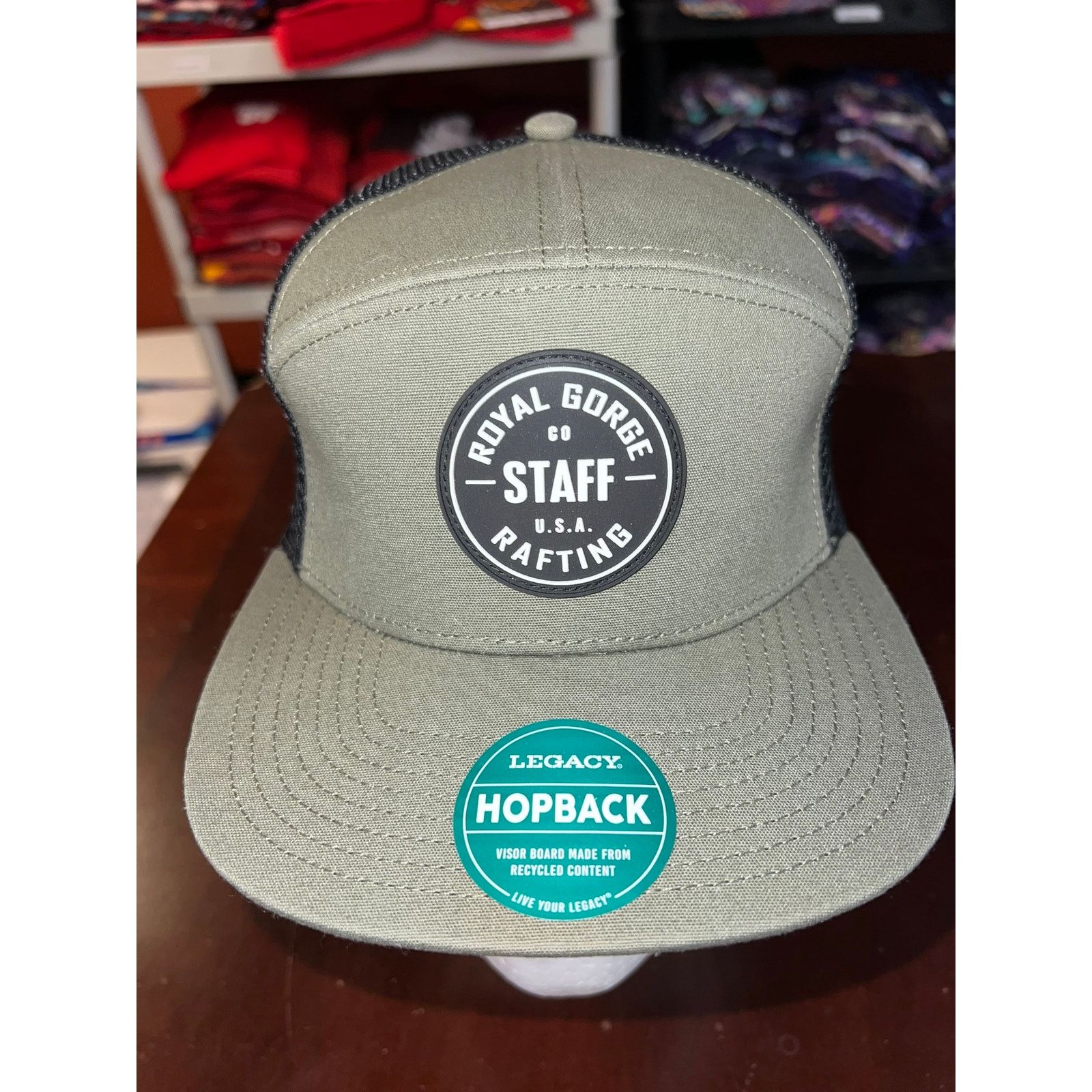 Vintage Royal Gorge Hat Staff Legacy Hopback Brown 7 Panel Flat Brim Size ONE SIZE - 2 Thumbnail