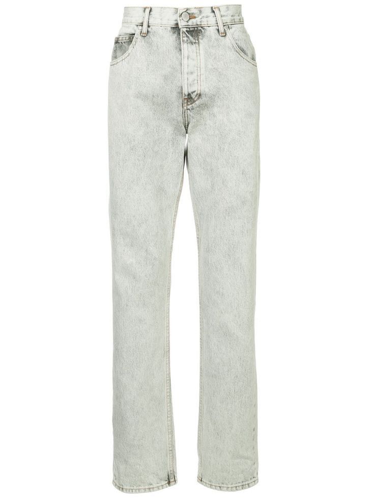 Image of Martine Rose Stonewash Straight Leg Denim in White, Men's (Size 30)