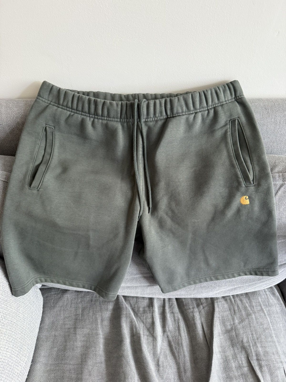 Carhartt Wip WIP Green Sweat Shorts XL Size US 36 / EU 52 - 1 Thumbnail