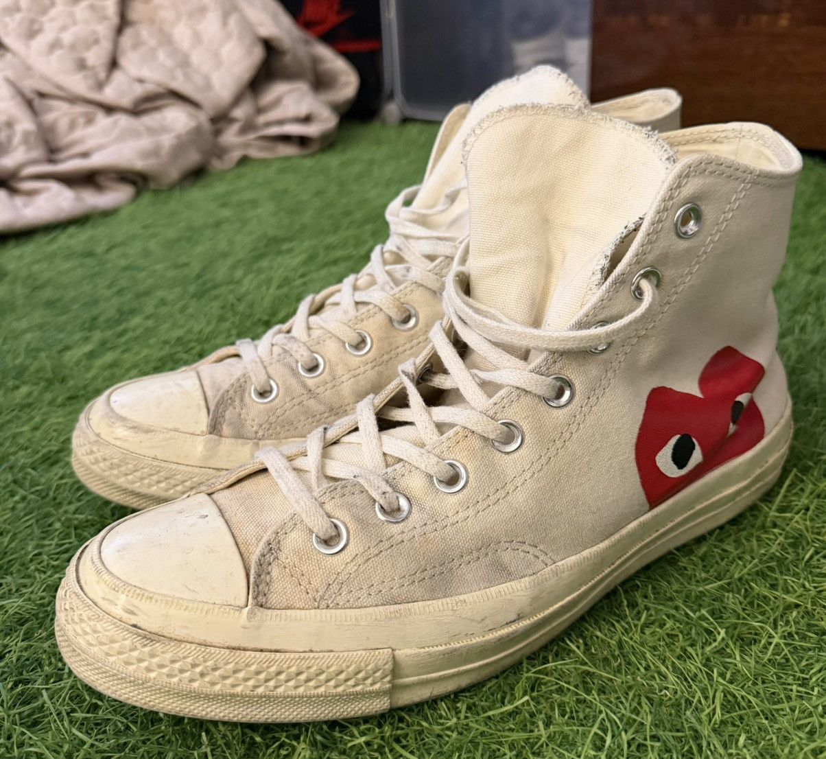 Comme des Garcons PLAY × Converse Comme des Garçons PLAY x Converse High Sneakers Size US 10 / EU 43 - 3 Thumbnail