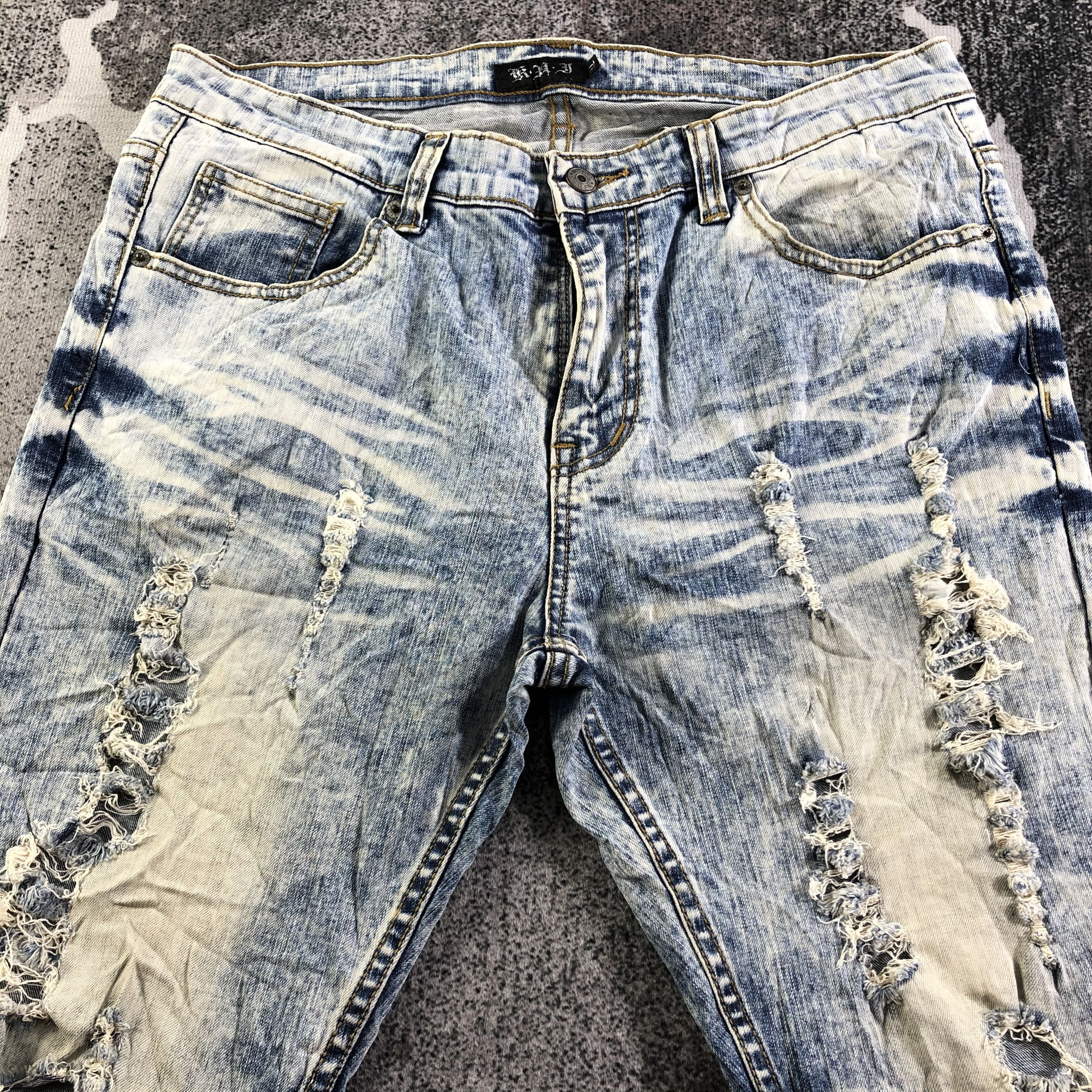 Japanese Brand Japanese Brand Destroyed Jeans Skinny Denim KJ3100 Size US 32 / EU 48 - 3 Thumbnail