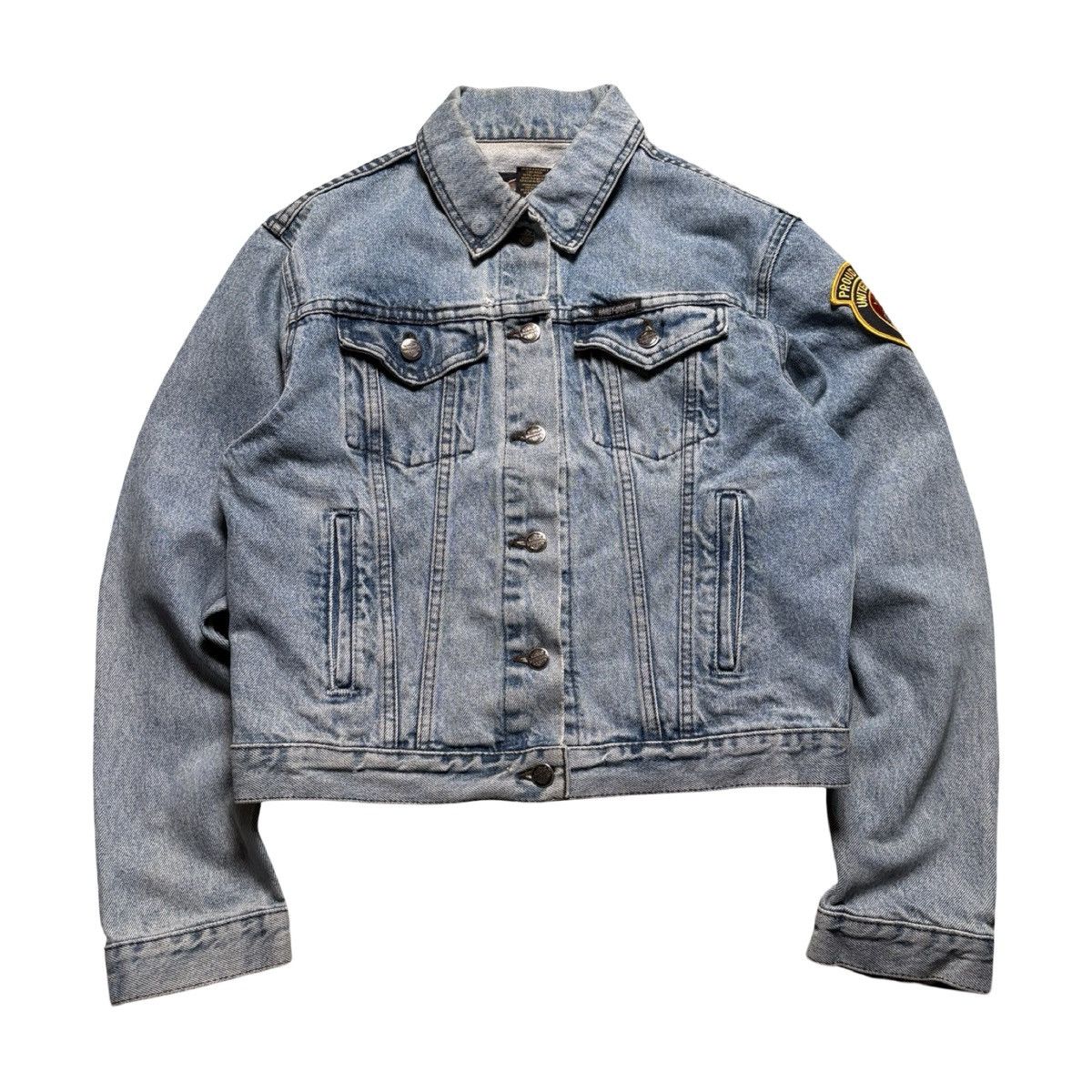 Harley Davidson Vintage Harley Davidson Light Wash Jean Jacket Women's M Size M / US 6-8 / IT 42-44 - 1 Thumbnail