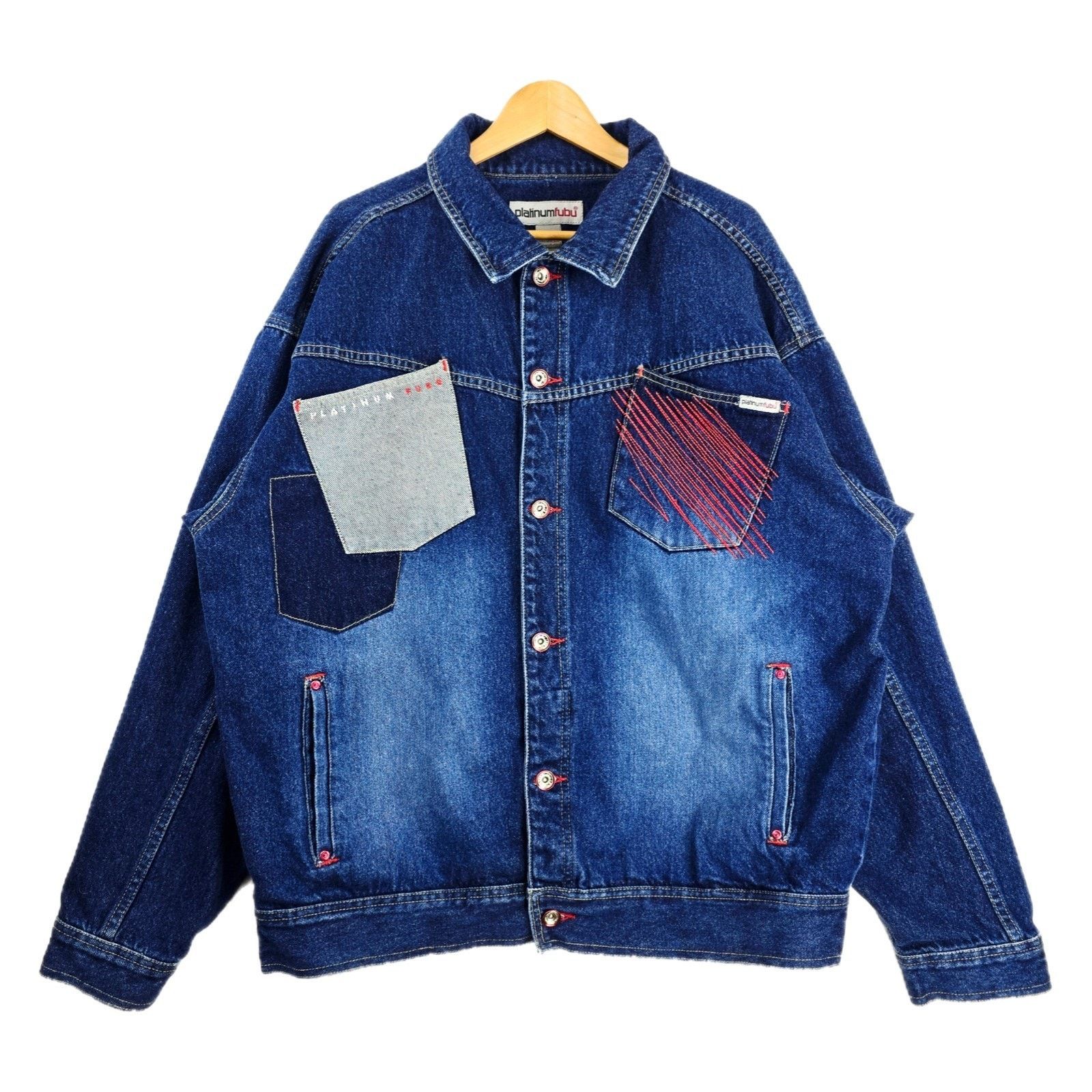 Fubu Vintage Platinum FUBU Denim Jacket Mens XL Blue Hip Hop Y2K Size US XL / EU 56 / 4 - 1 Thumbnail