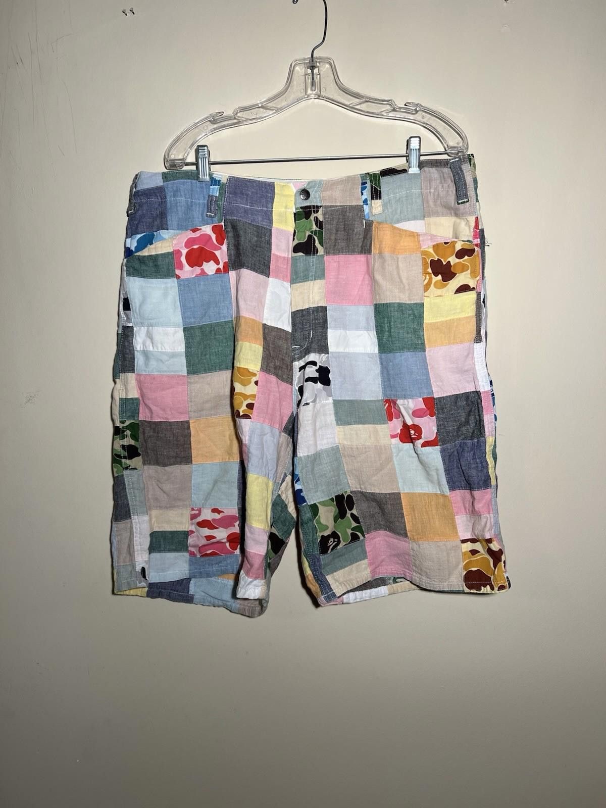 Bape A Bathing Ape BAPE Multi Camo Patchwork Cargo Shorts L Size US 34 / EU 50 - 2 Thumbnail