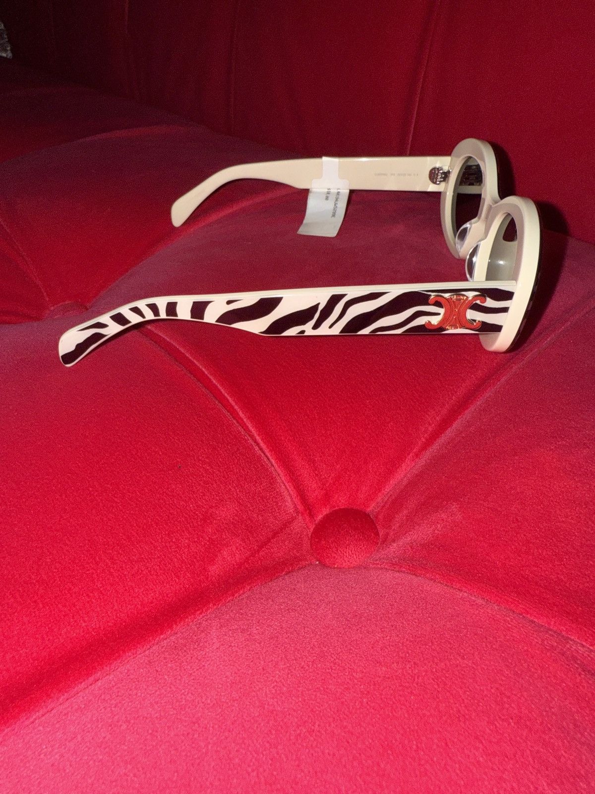 Celine Celine Triomphe Oval Sunglasses –Animal Zebra – BNWT w/ Case Size ONE SIZE - 4 Thumbnail