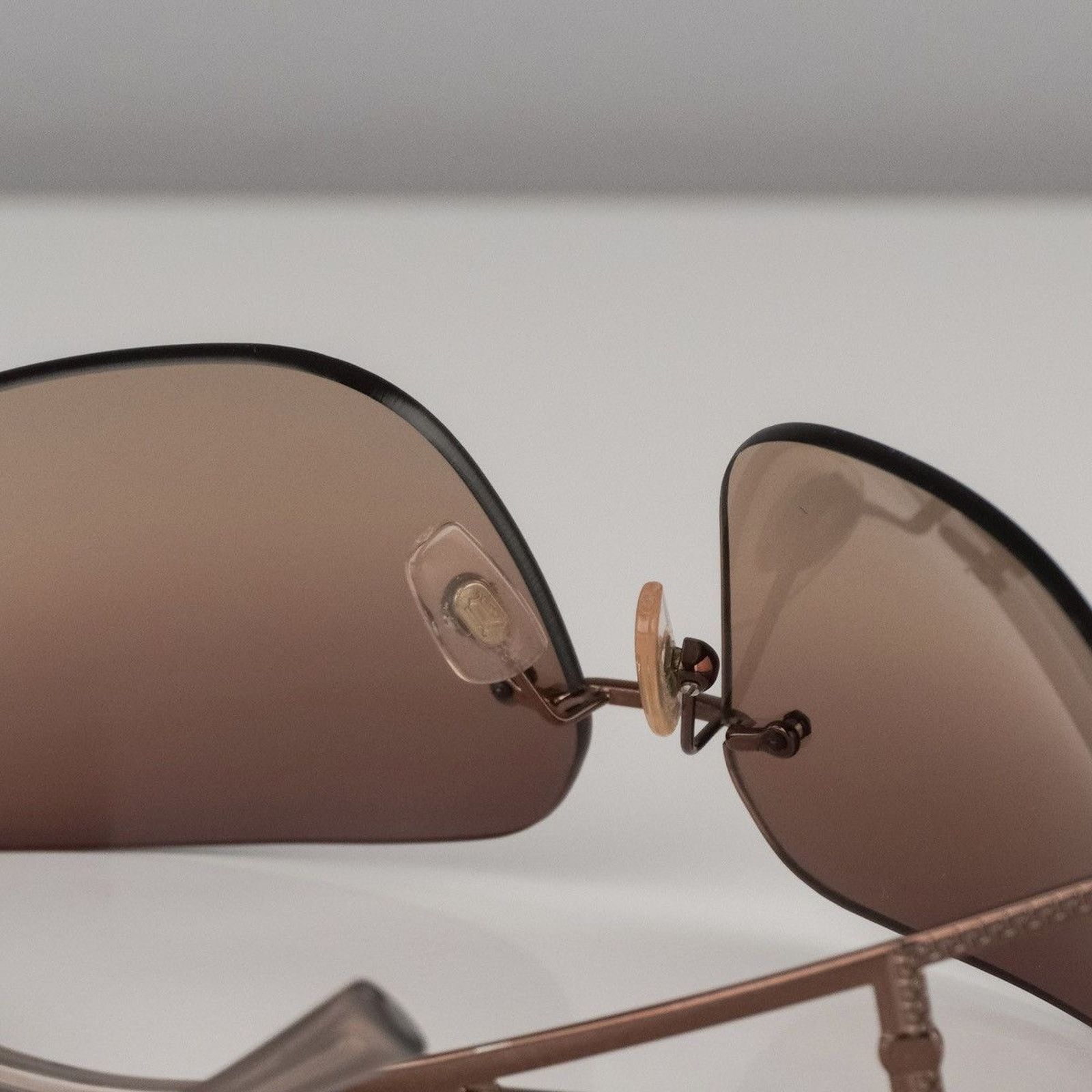 Versace Vintage versace medusa greca logo rimless bronze sunglasses Size ONE SIZE - 7 Thumbnail