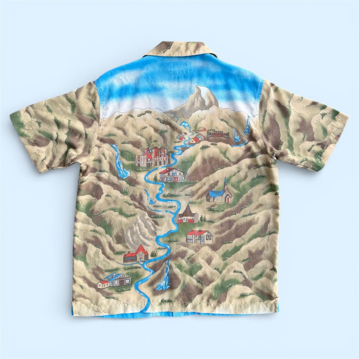 The North Face Vintage THE NORTH FACE "White Label" Fullprint Open Collar Size US M / EU 48-50 / 2 - 2 Thumbnail