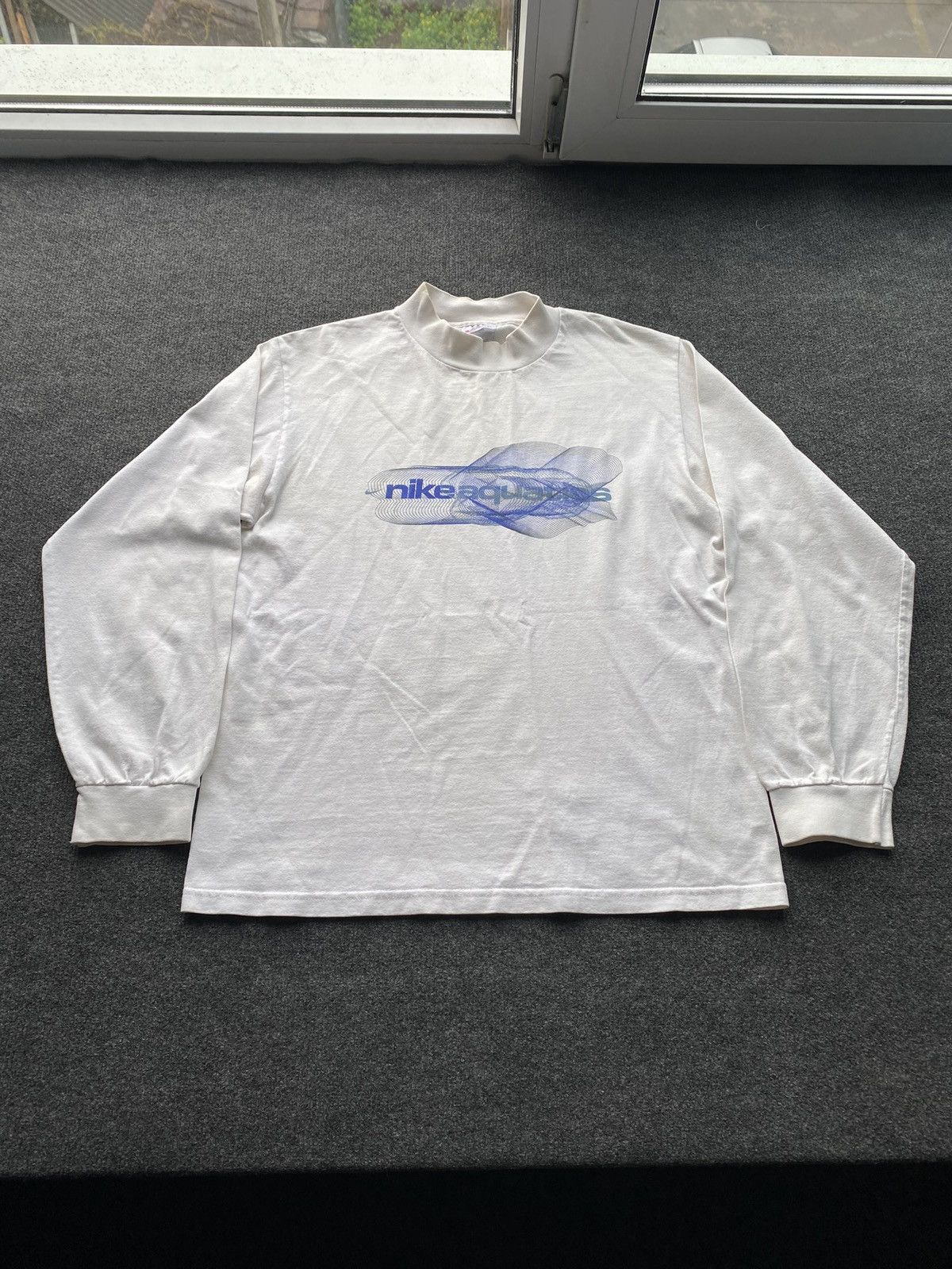 Nike 🔥90s Nike Aquatics logo unique rare long sleeve mens s usa Size US S / EU 44-46 / 1 - 1 Thumbnail