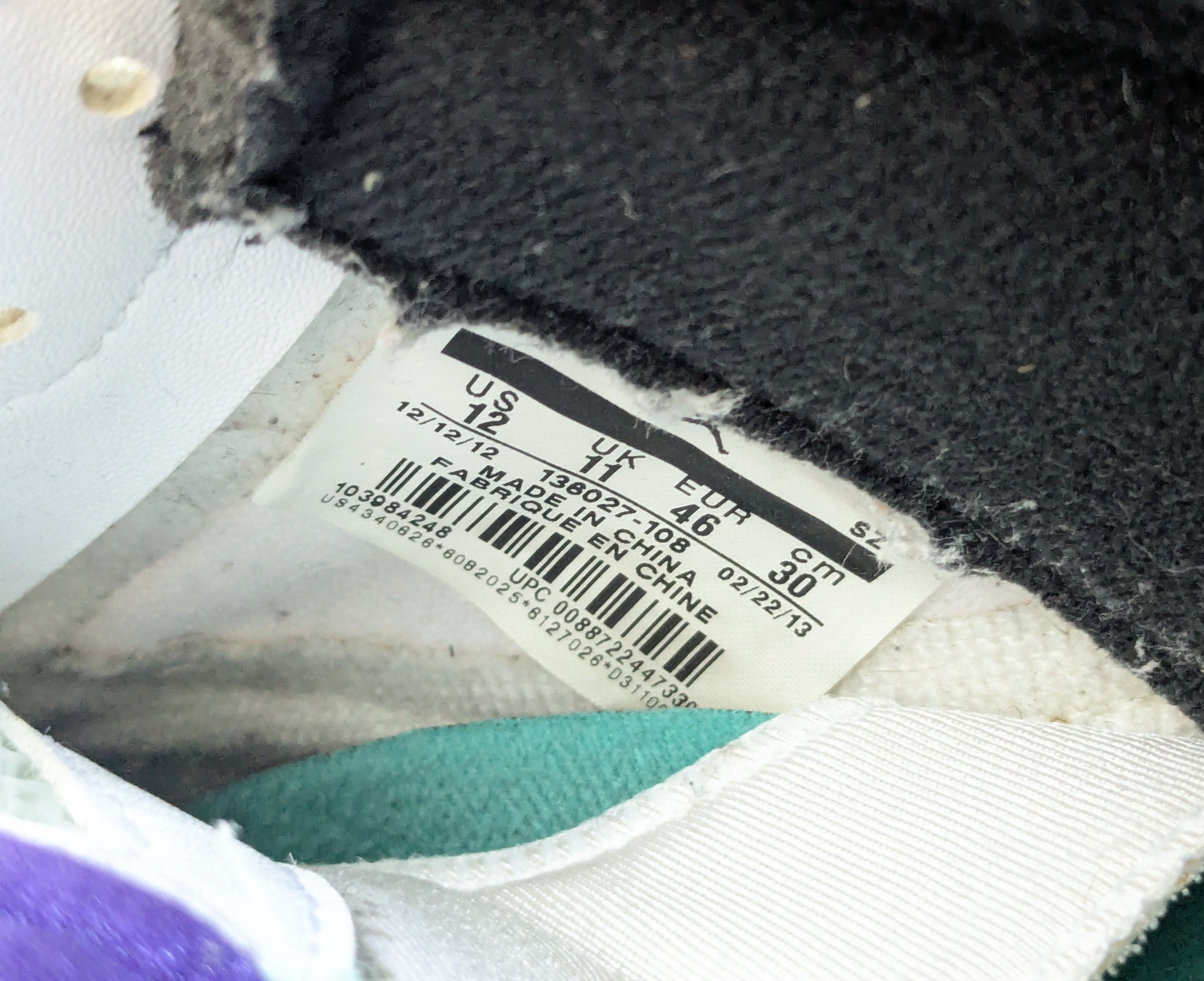 Jordan Brand Nike Air Jordan 5 Retro Grape 2013 White Purple 136027-108 Size US 12 / EU 45 - 11 Thumbnail