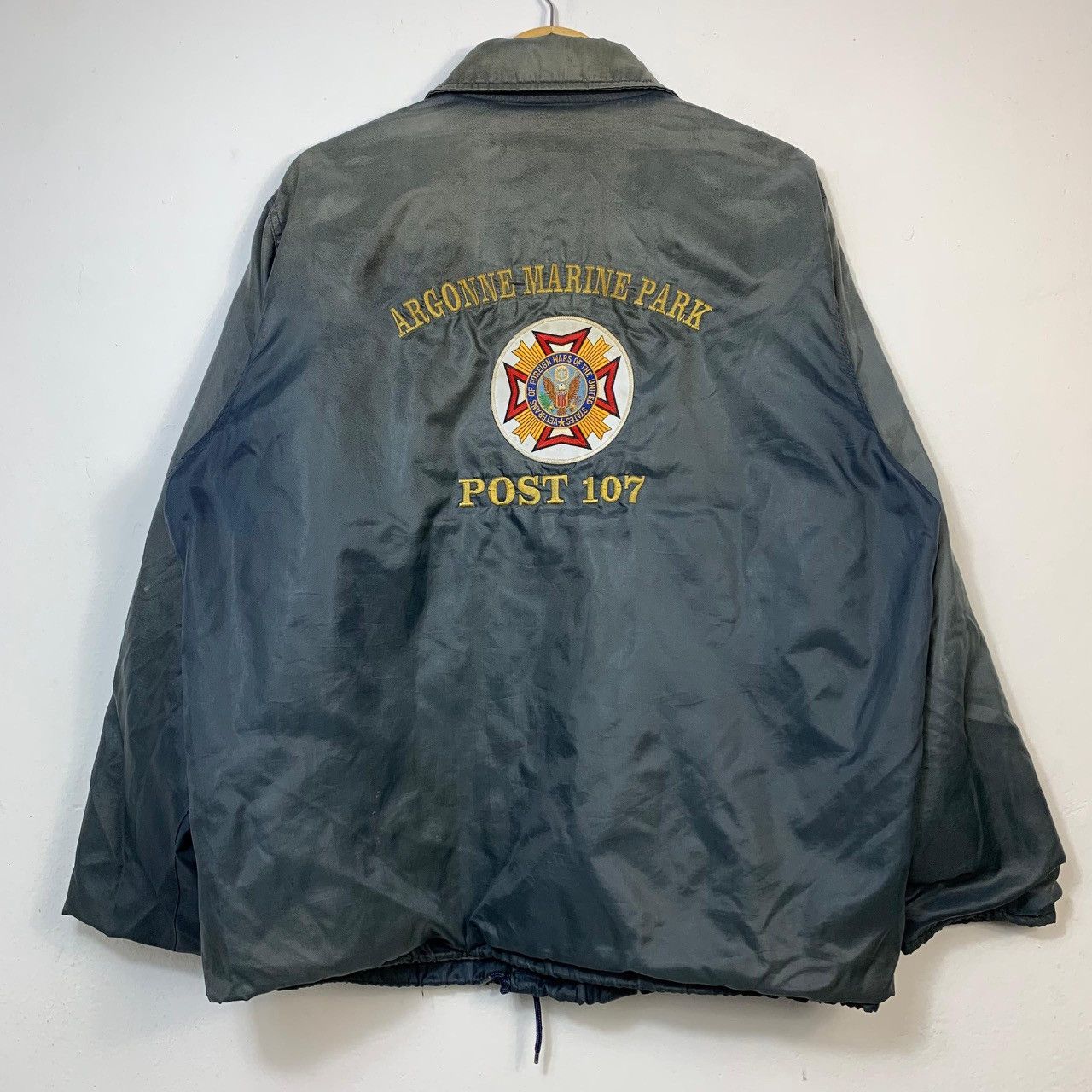 The Game Argonne Marine Park Post 107 VFW Vintage Nylon Coach Jacket Size US L / EU 52-54 / 3 - 1 Thumbnail