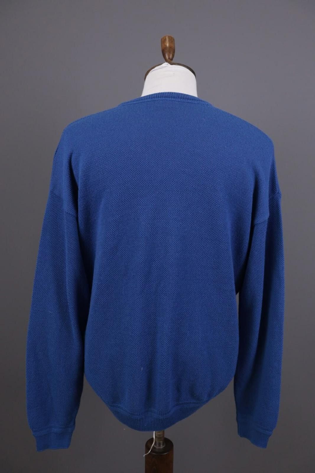Lacoste Men Vintage Lacoste Blue Wool V-Neck Sweater Size 8 / 3XL Size US XXL / EU 58 / 5 - 10 Thumbnail