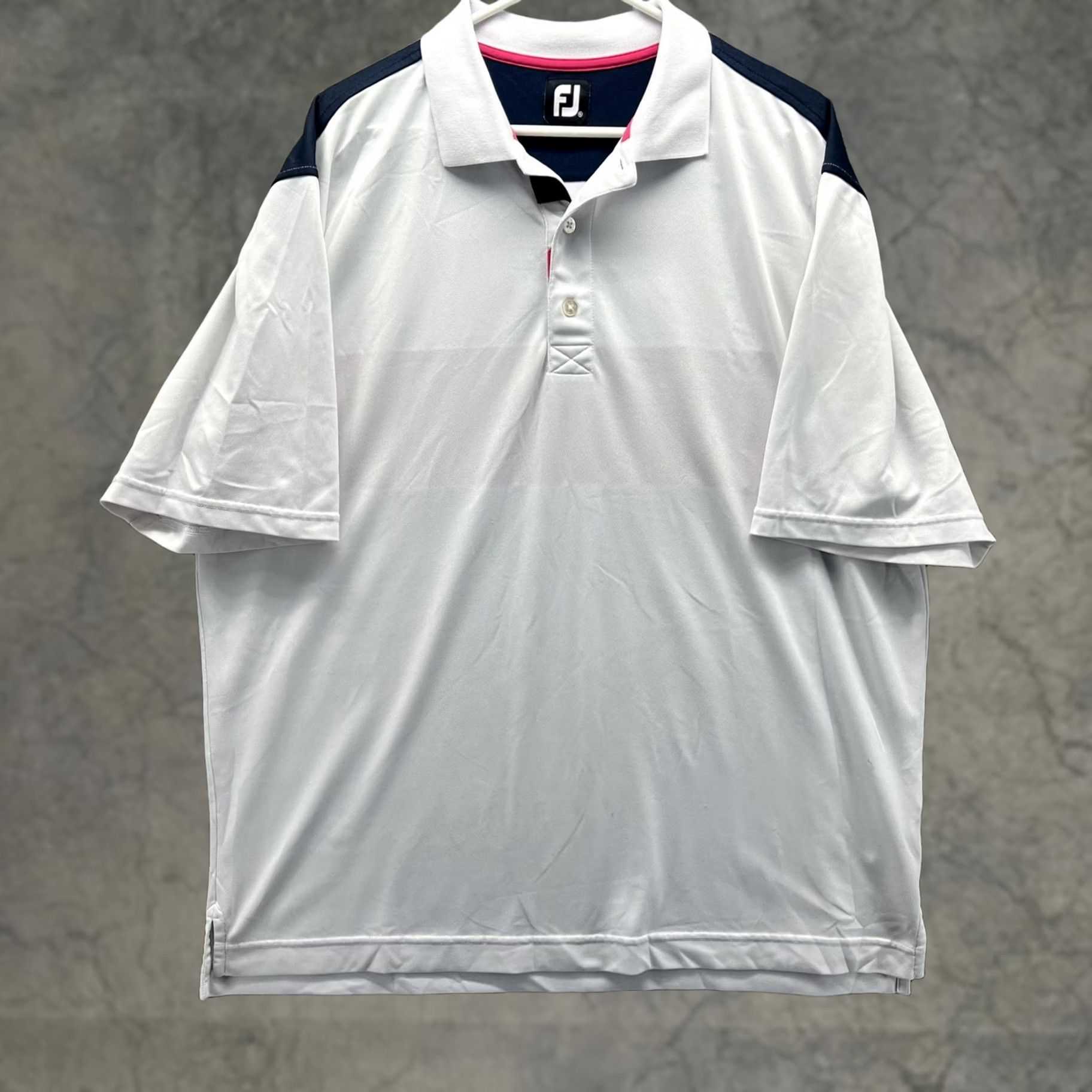 Footjoy FootJoy Polo Shirt Mens XL White Colorblock Golf Performance Short Sleeve Size US XL / EU 56 / 4 - 1 Thumbnail