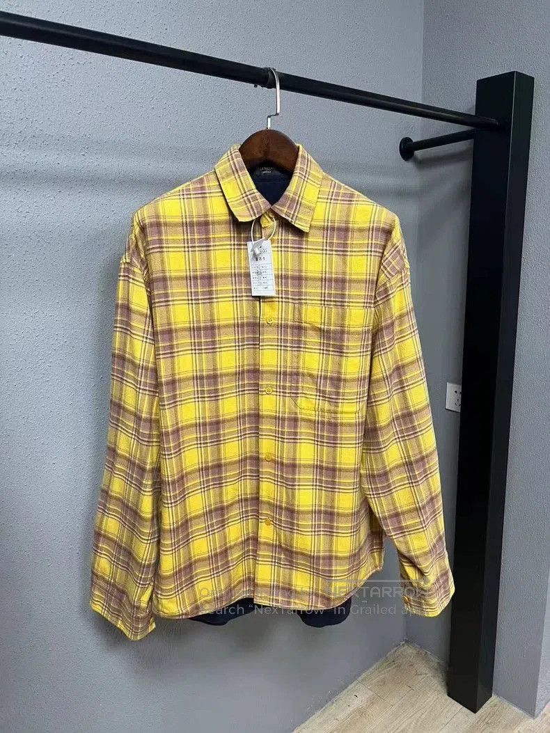 Balenciaga Double-sided Flannel Cotton Shirt.