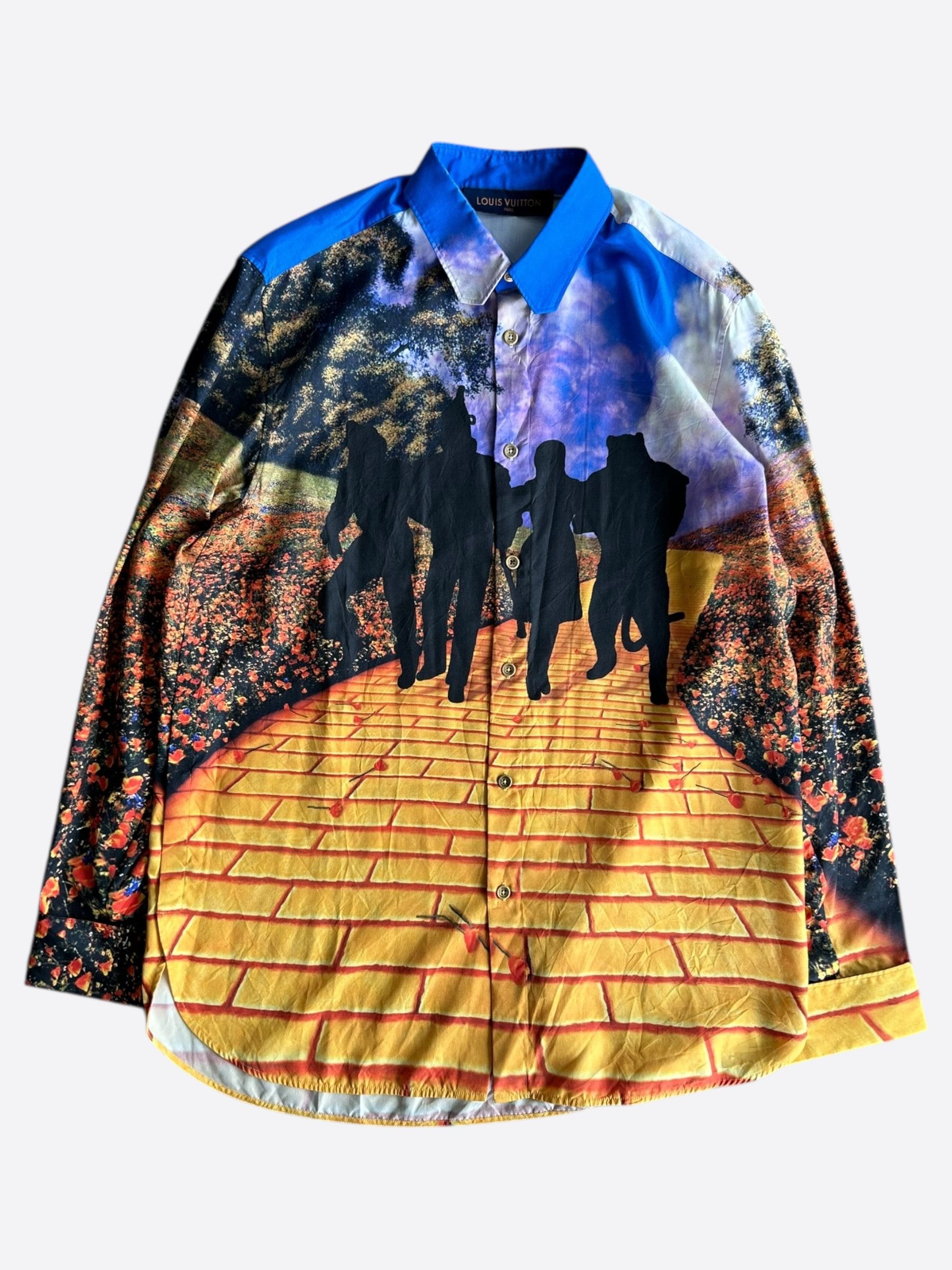Louis Vuitton Louis Vuitton OZ Multicolor Brick Road Silk Button Up Shirt Size US XS / EU 42 / 0 - 1 Thumbnail