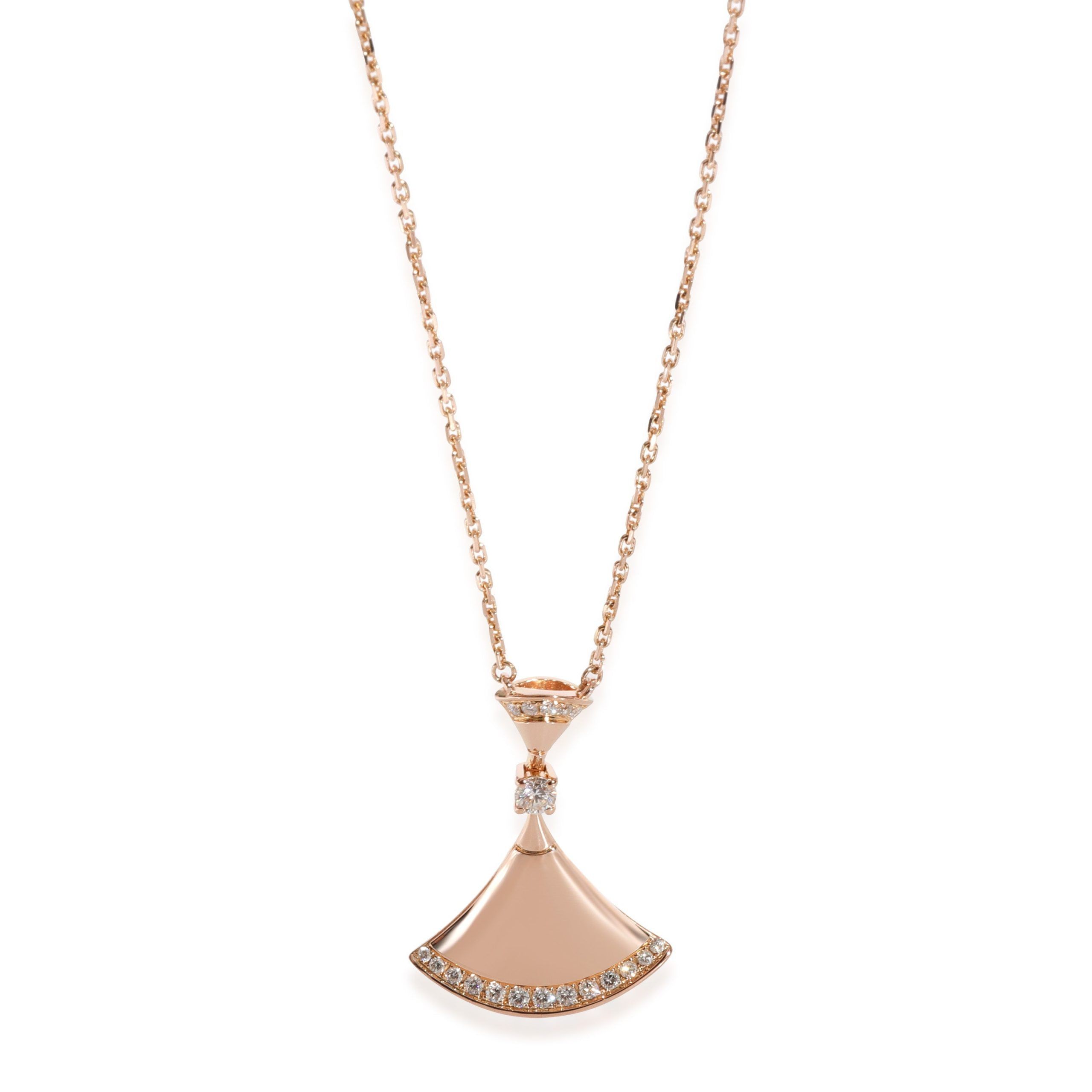 image of Bvlgari Diva's Dream Diamond Pendant In 18K Rose Gold 0.27 Ctw, Women's