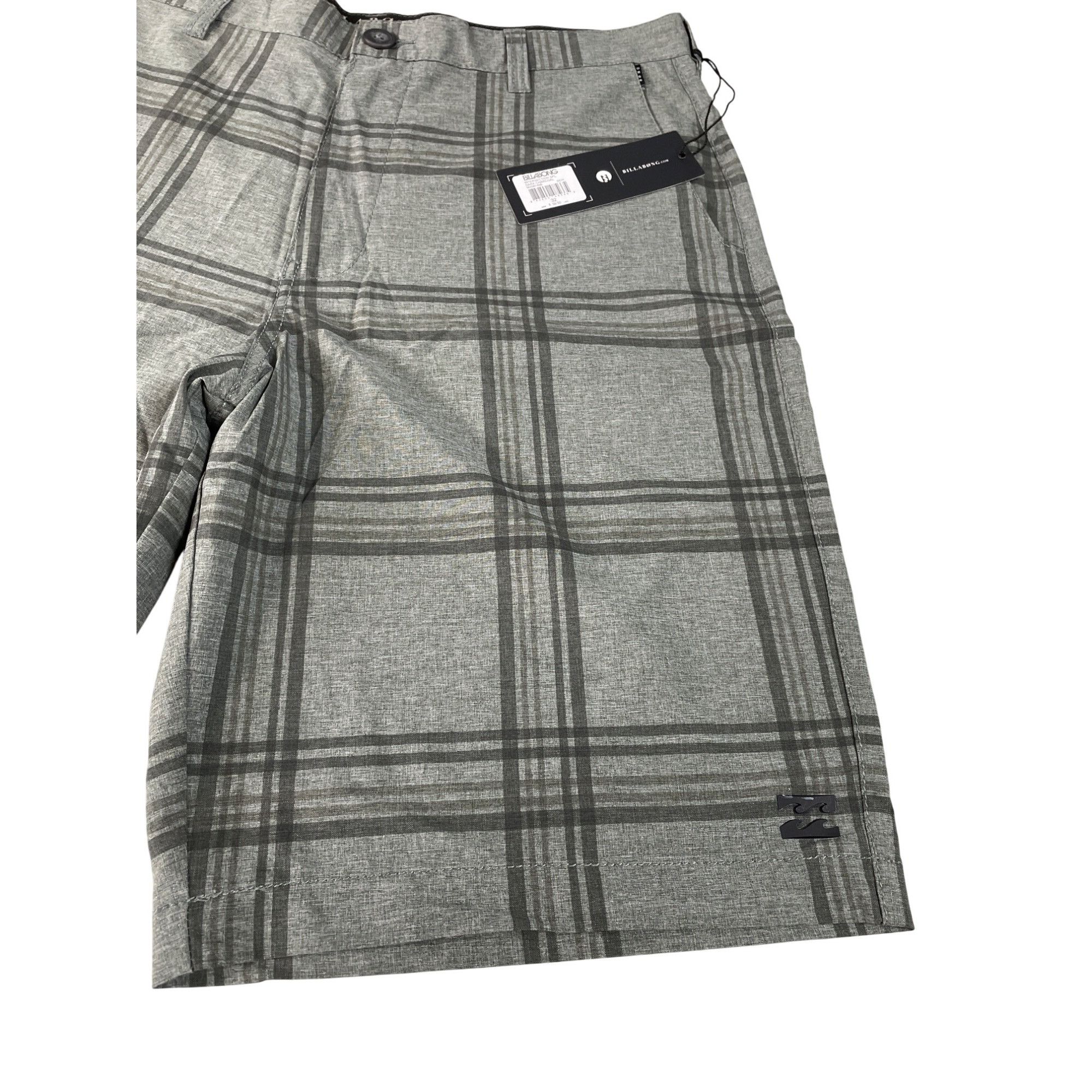 Billabong Billabong Mens submersible X Stretch gray plaid shorts size Size US 32 / EU 48 - 3 Thumbnail