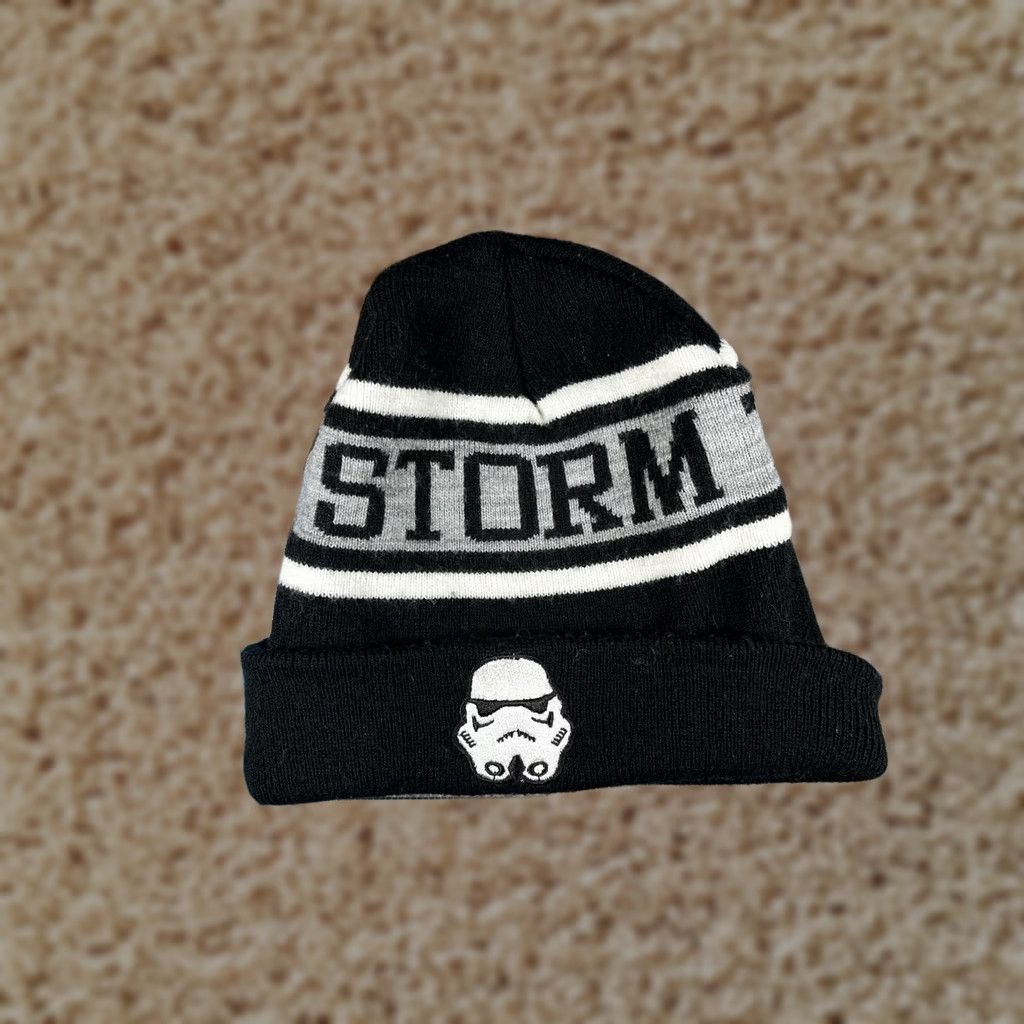 Star Wars Star Wars Beanie Mens One Size Black Striped Stormtrooper Knit Winter Casual Hat Size ONE SIZE - 1 Thumbnail