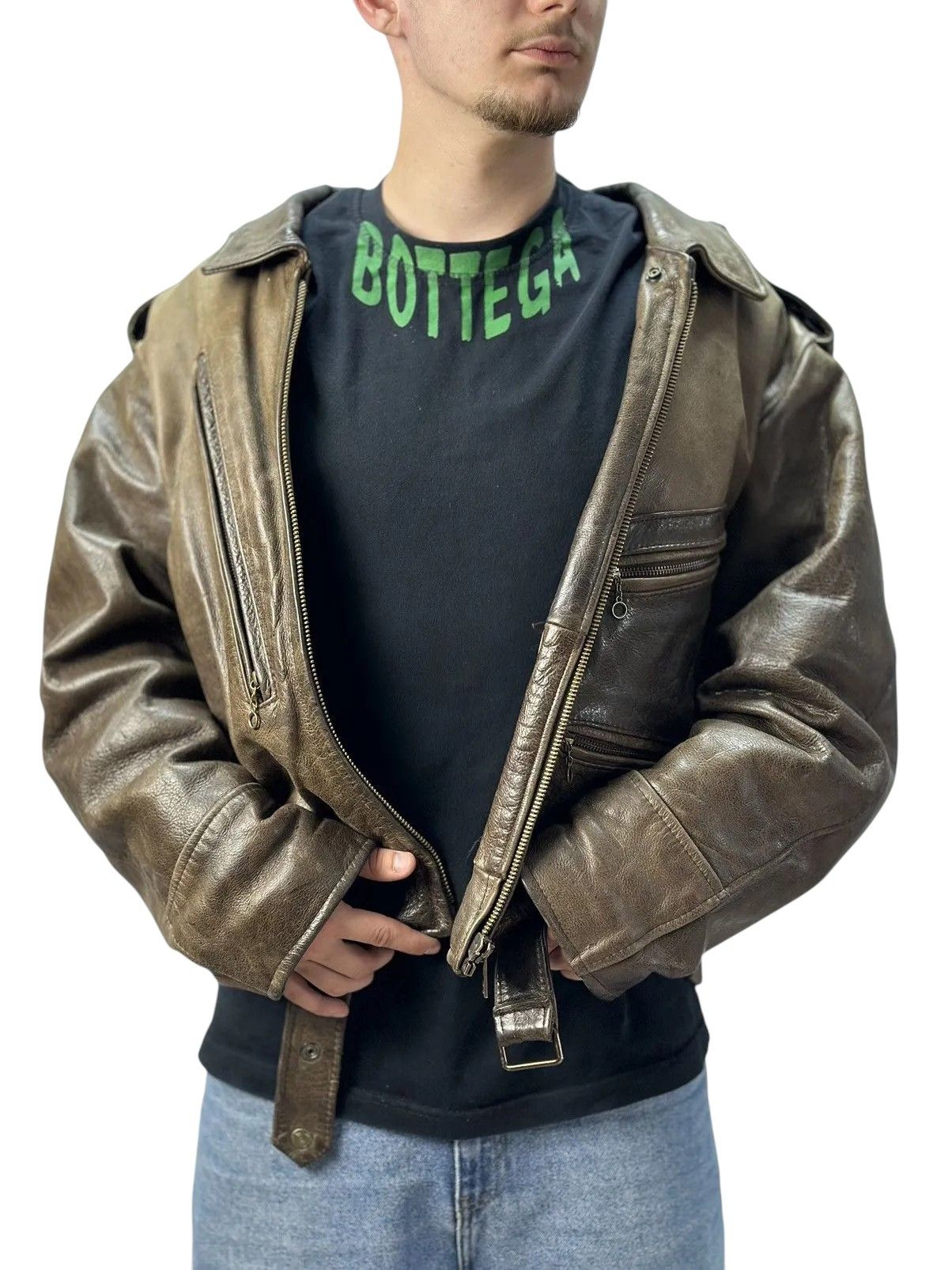 Red Wing Vintage Redskins B-32 Leather Jacket Rick Owens Style Size US XL / EU 56 / 4 - 3 Thumbnail
