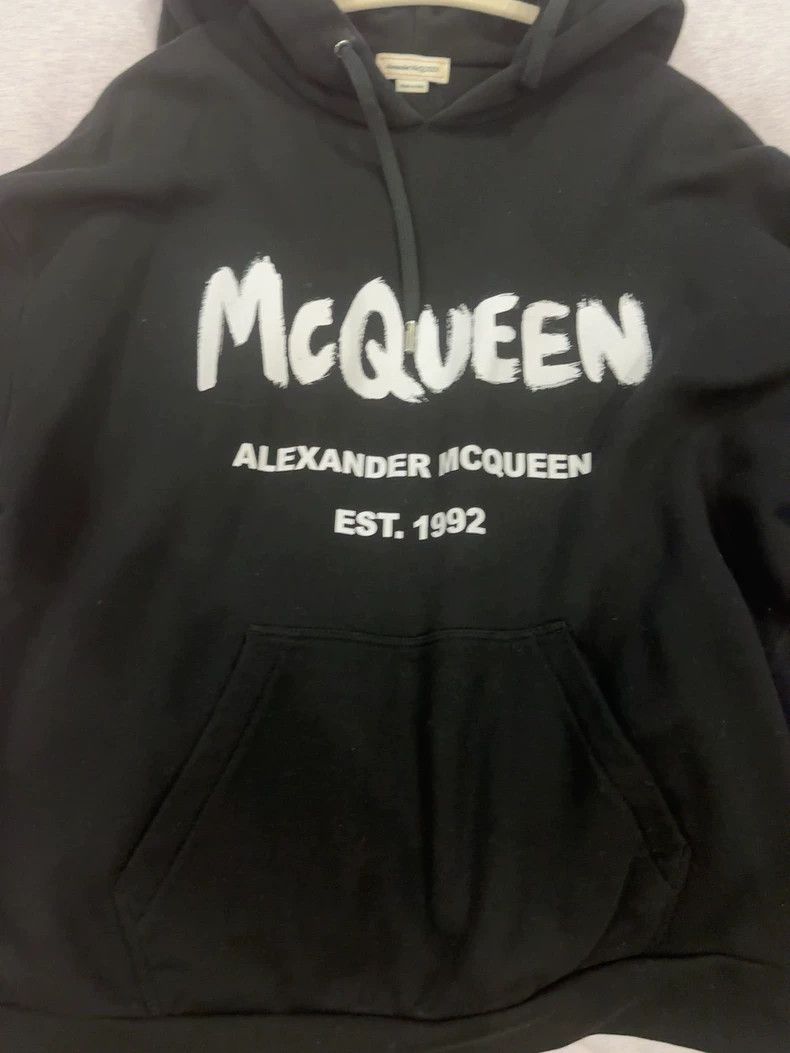 Alexander McQueen Alexander McQUEEN size 40 Black hooded sweatshirt 2505-Nex Size M / US 6-8 / IT 42-44 - 1 Thumbnail