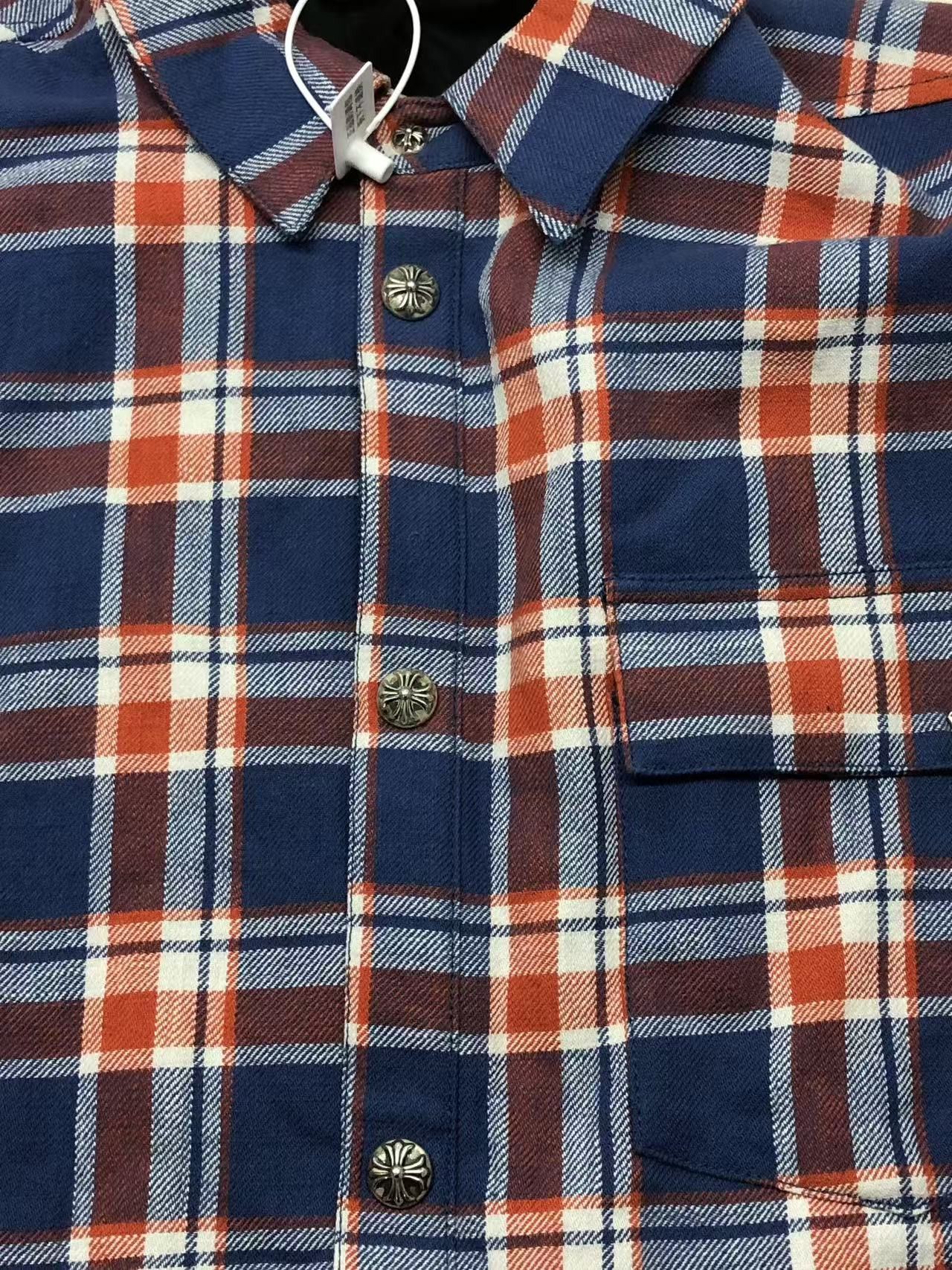 Chrome Hearts Chrome Hearts Red&Blue Plaid Flannel Shirt Jacket Size US L / EU 52-54 / 3 - 4 Thumbnail