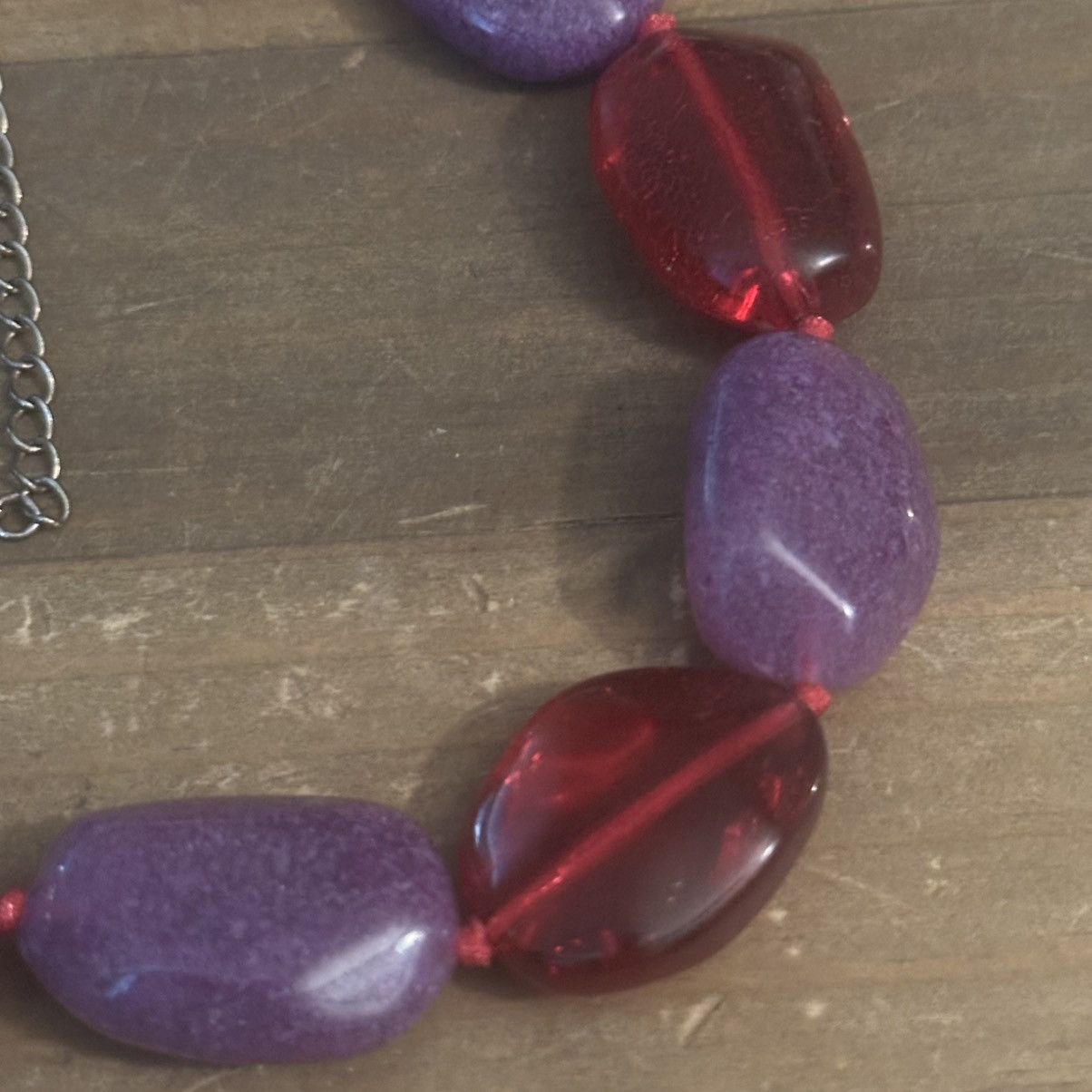 Other Chunky fuchsia and lilac bead collar necklace Size ONE SIZE - 3 Thumbnail