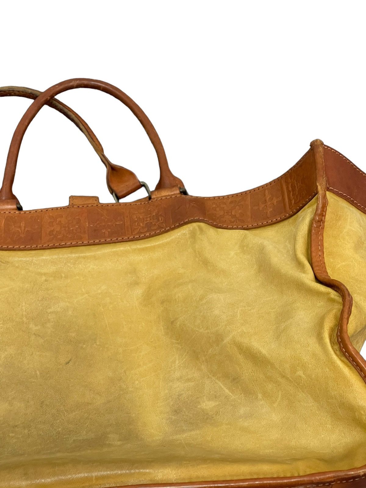 Japanese Brand Full Leather Patina Vtg Old by New Japan Tote Bag 1🟩 Size ONE SIZE - 11 Thumbnail