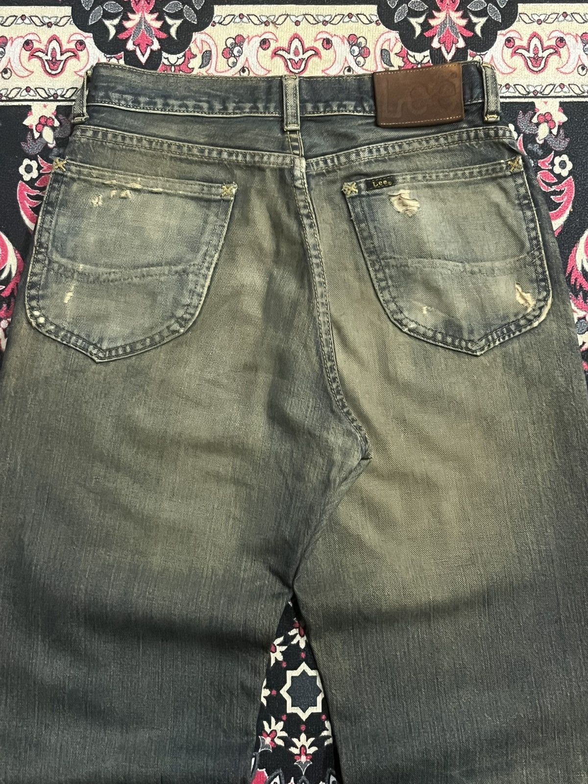 Vintage ⚡️Selvedge⚡️Vintage Lee Riders Sanforized Mud Washed Jeans Size US 27 - 10 Thumbnail