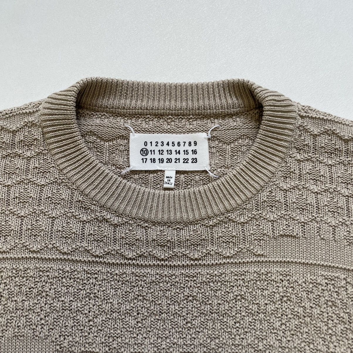 Maison Margiela ‘Destroyed Fair Isle’ Weave Beige Sweater Size US M / EU 48-50 / 2 - 5 Thumbnail