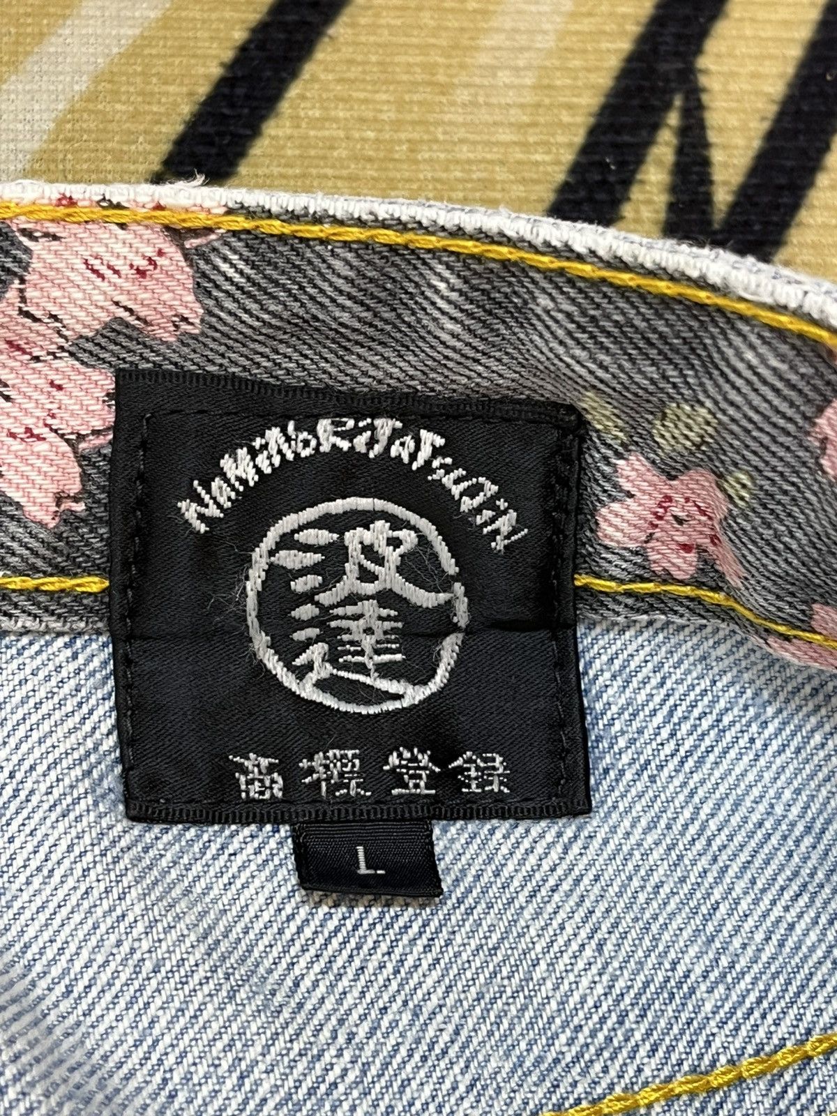 Beauty Beast × Japanese Brand Vintage Namitsu Faded Flower Embroidery Sukajan style Denim Size US 32 / EU 48 - 14 Thumbnail