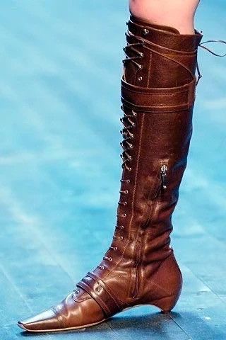 Dior Dior John Galliano 2005 Runway Vintage Lace-Up Strap Boots Size US 9 / IT 39 - 9 Thumbnail